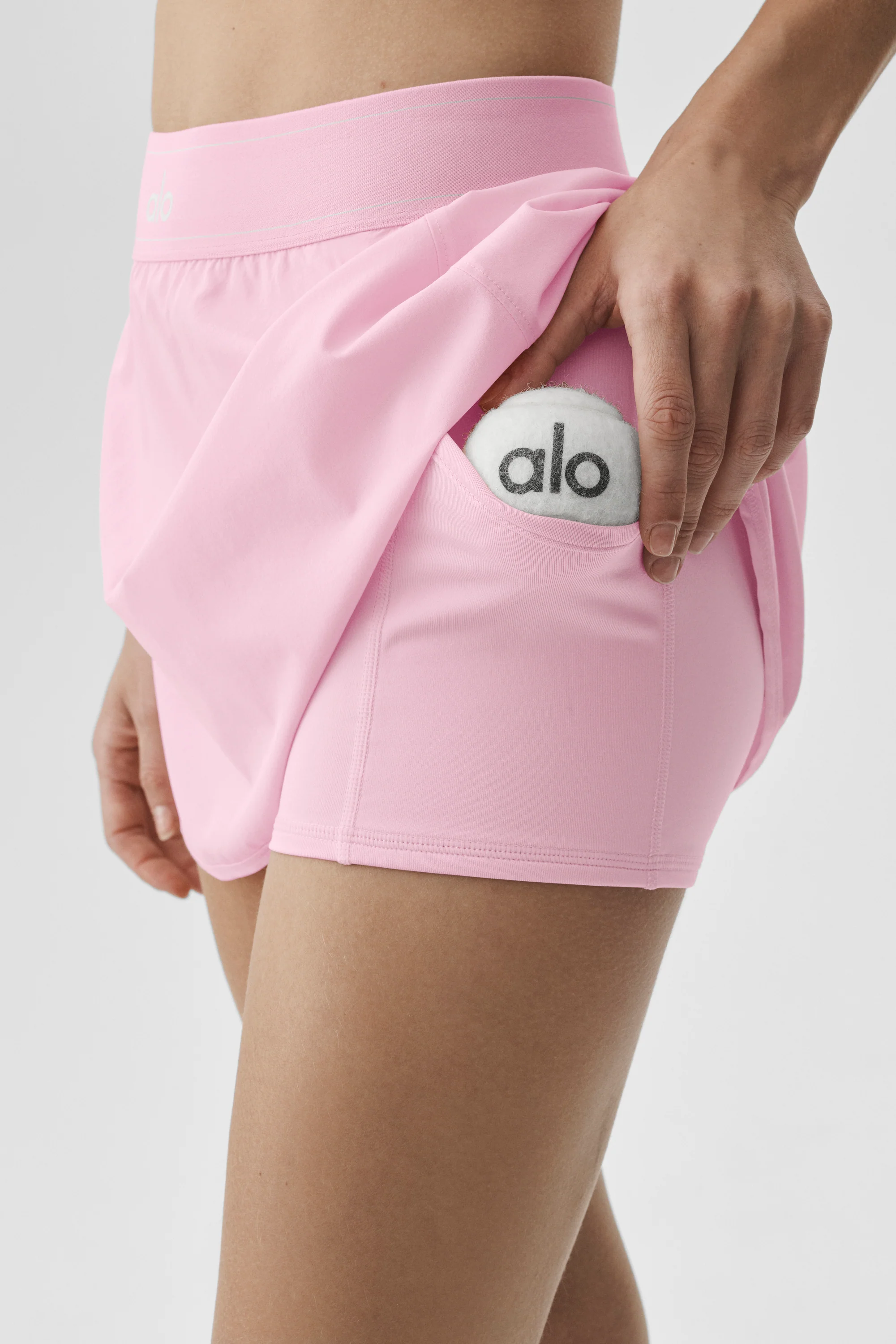 Falda de tenis Match Point en rosa Marshmallow con shorts incorporados