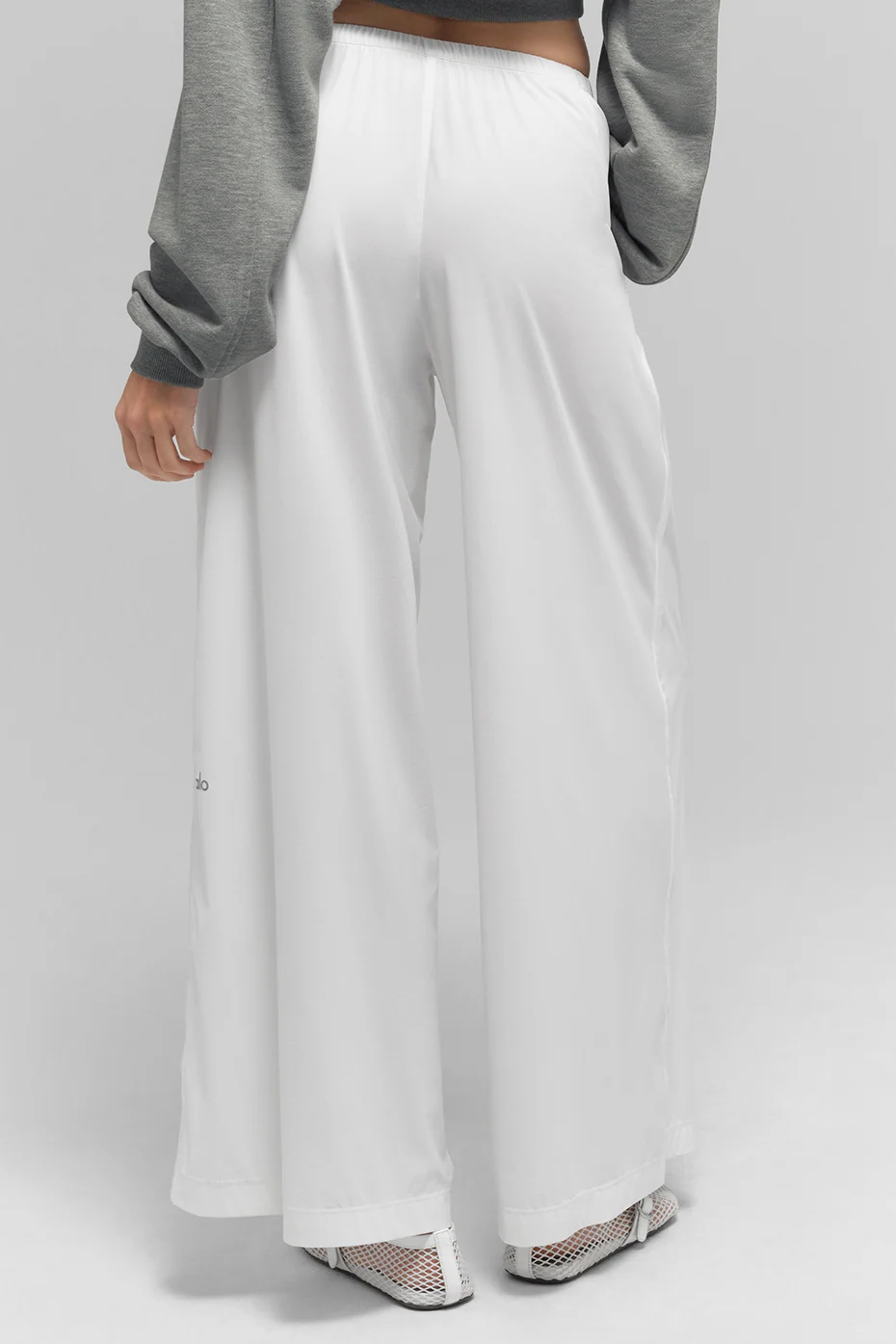 AloBreezy Wide Leg Pant Regular in White, 30-Inch Inseam