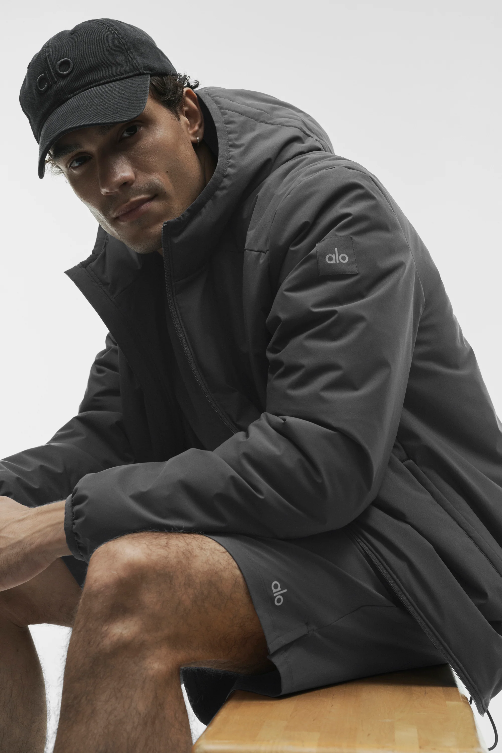 Elemental Full-Zip Jacket Anthracite Midweight Puffer for Men