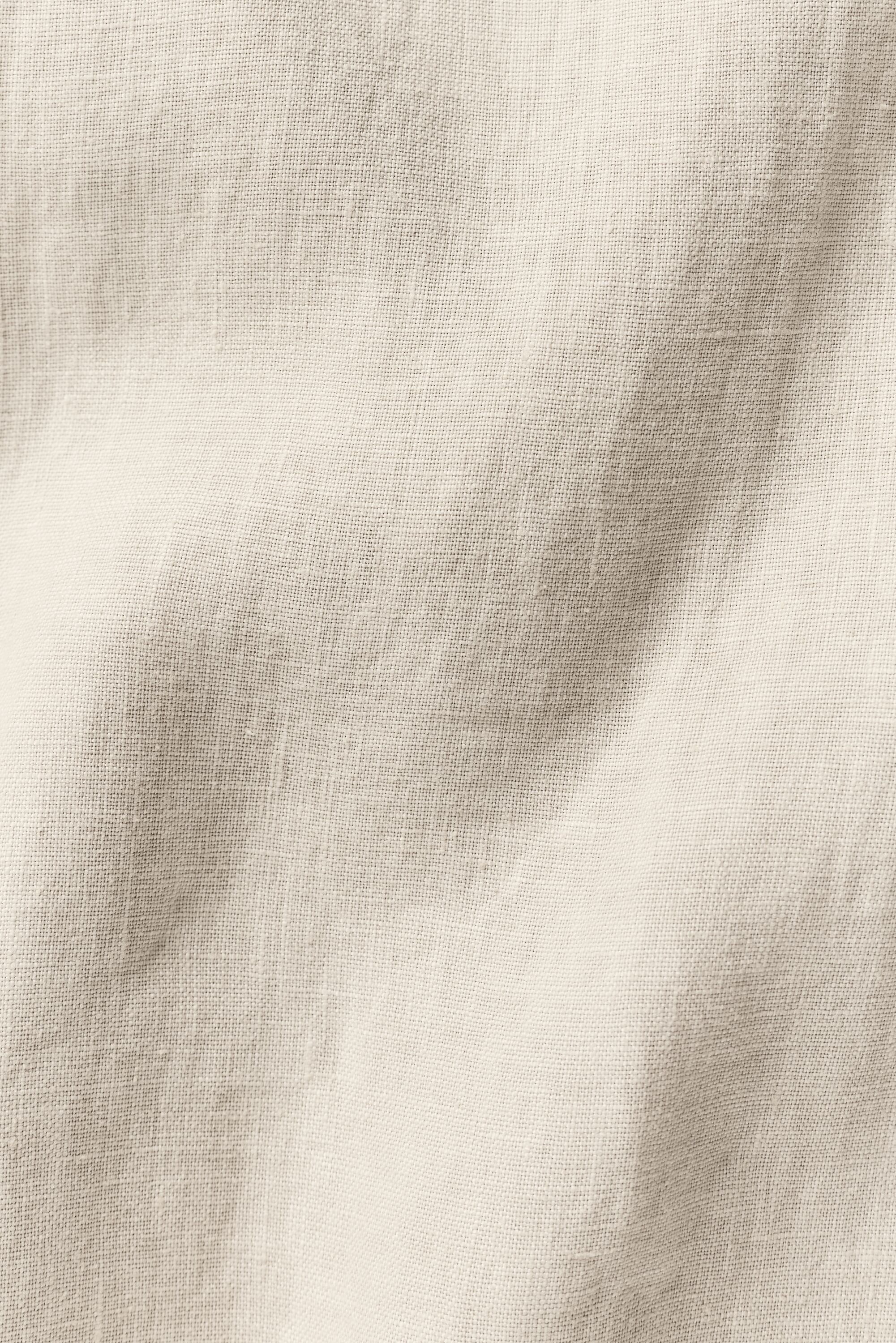 Camisa de lino de manga corta Linen Days en color Bone, lino ligero