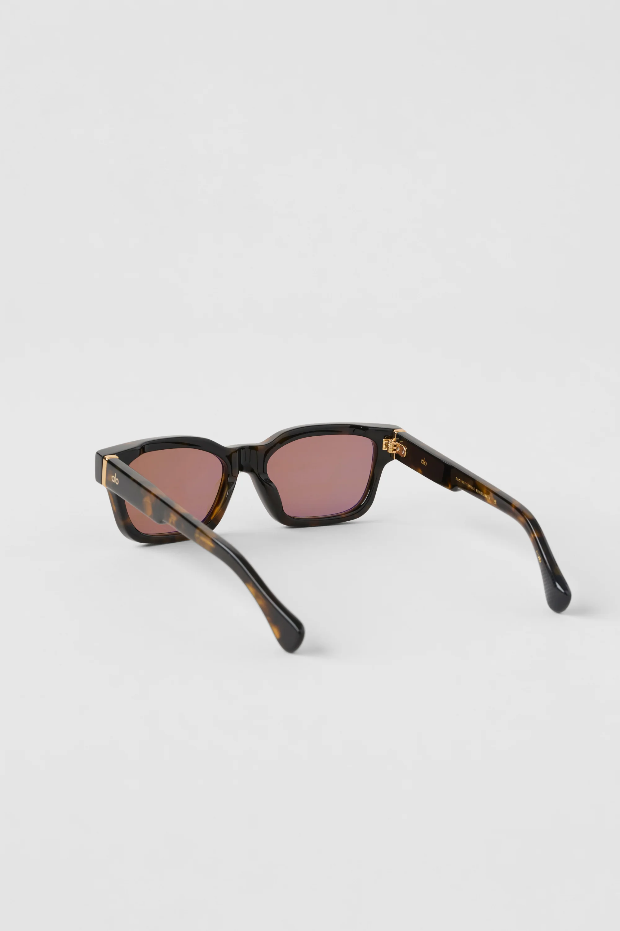 ALO Rectangle Sunglasses in Tortoise Acetate with Brown Lenses