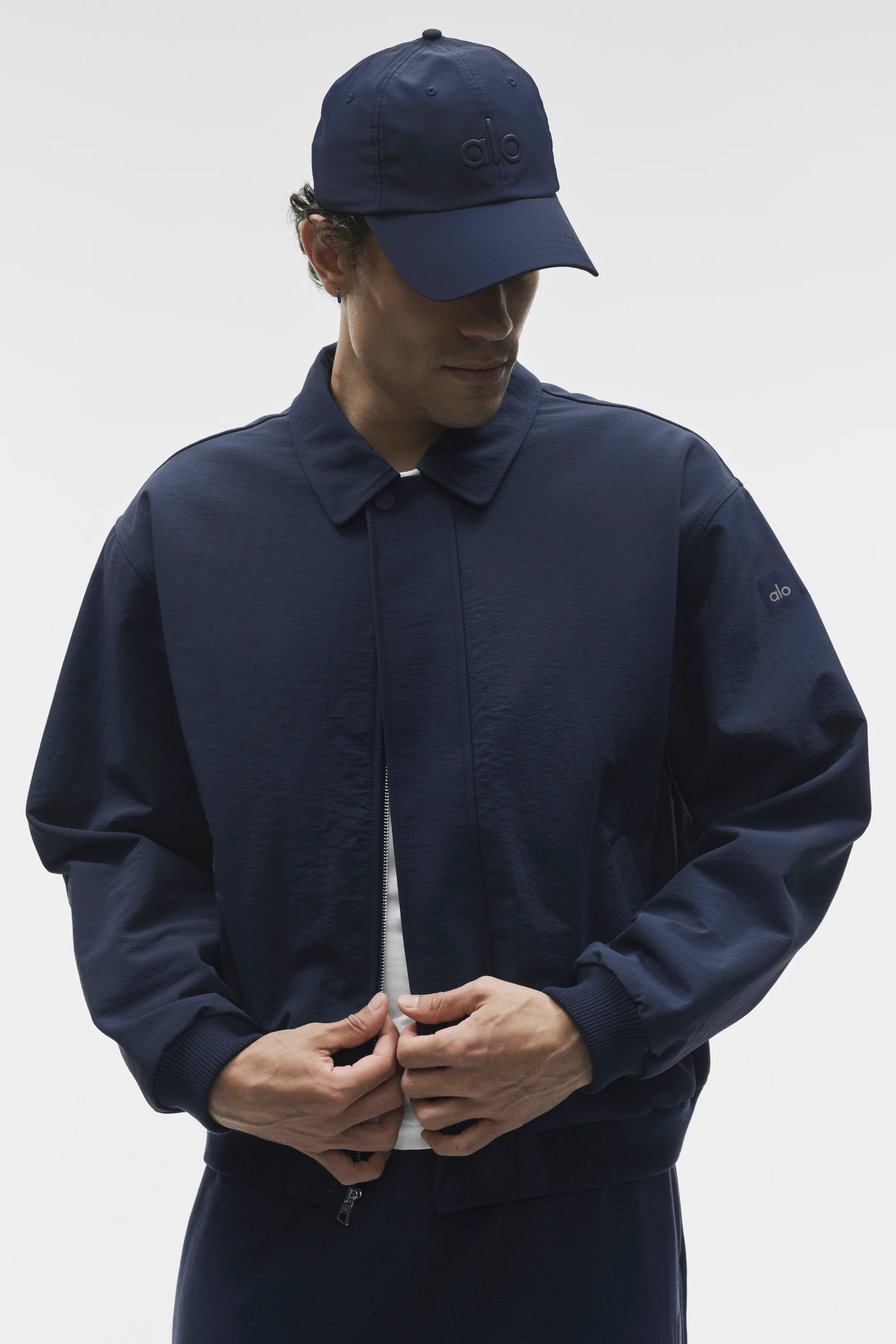 Duality Bomber Jacket in Navy with Cotton Lining