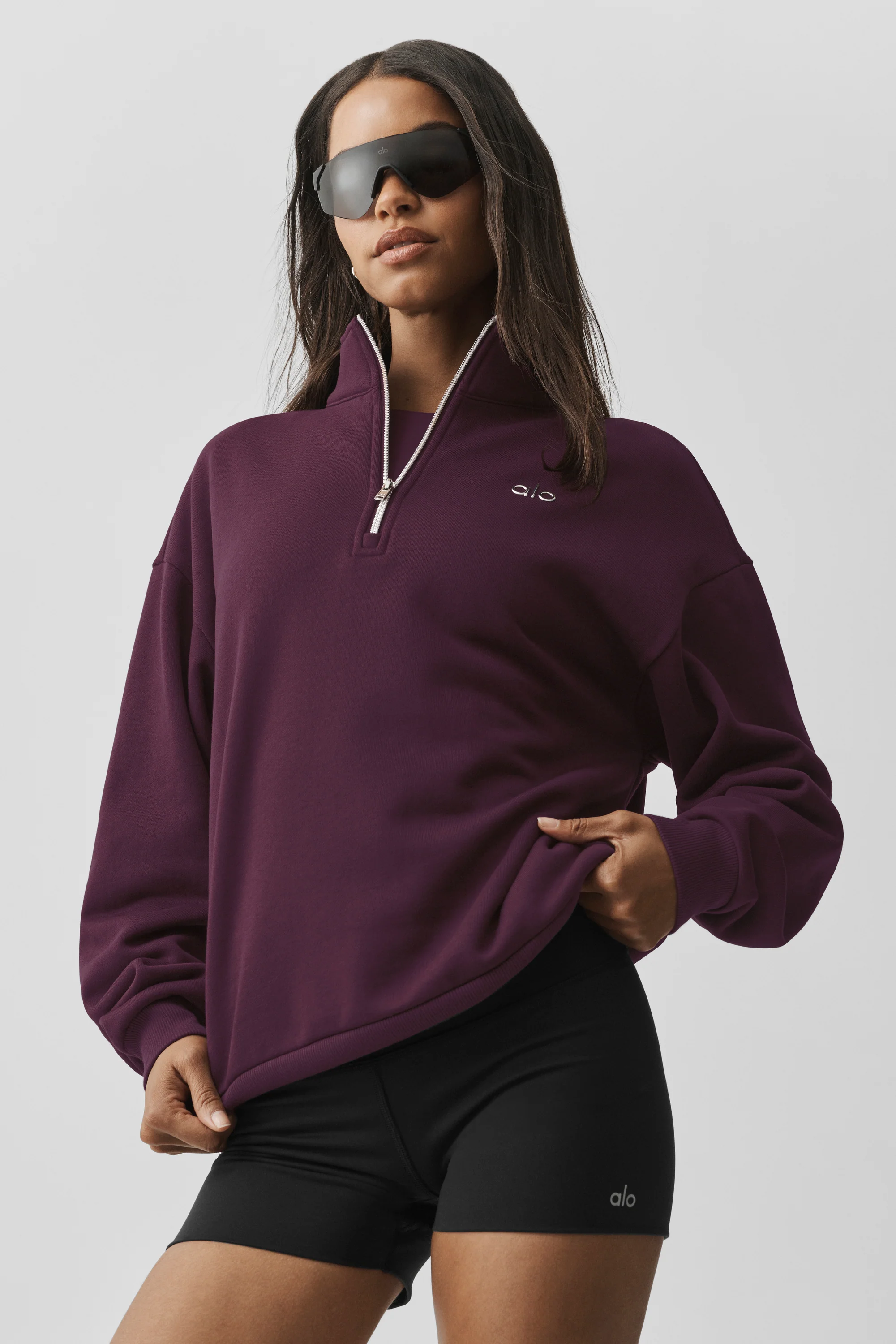 Accolade 1/4 Zip Pullover Rich Bordeaux Loungewear