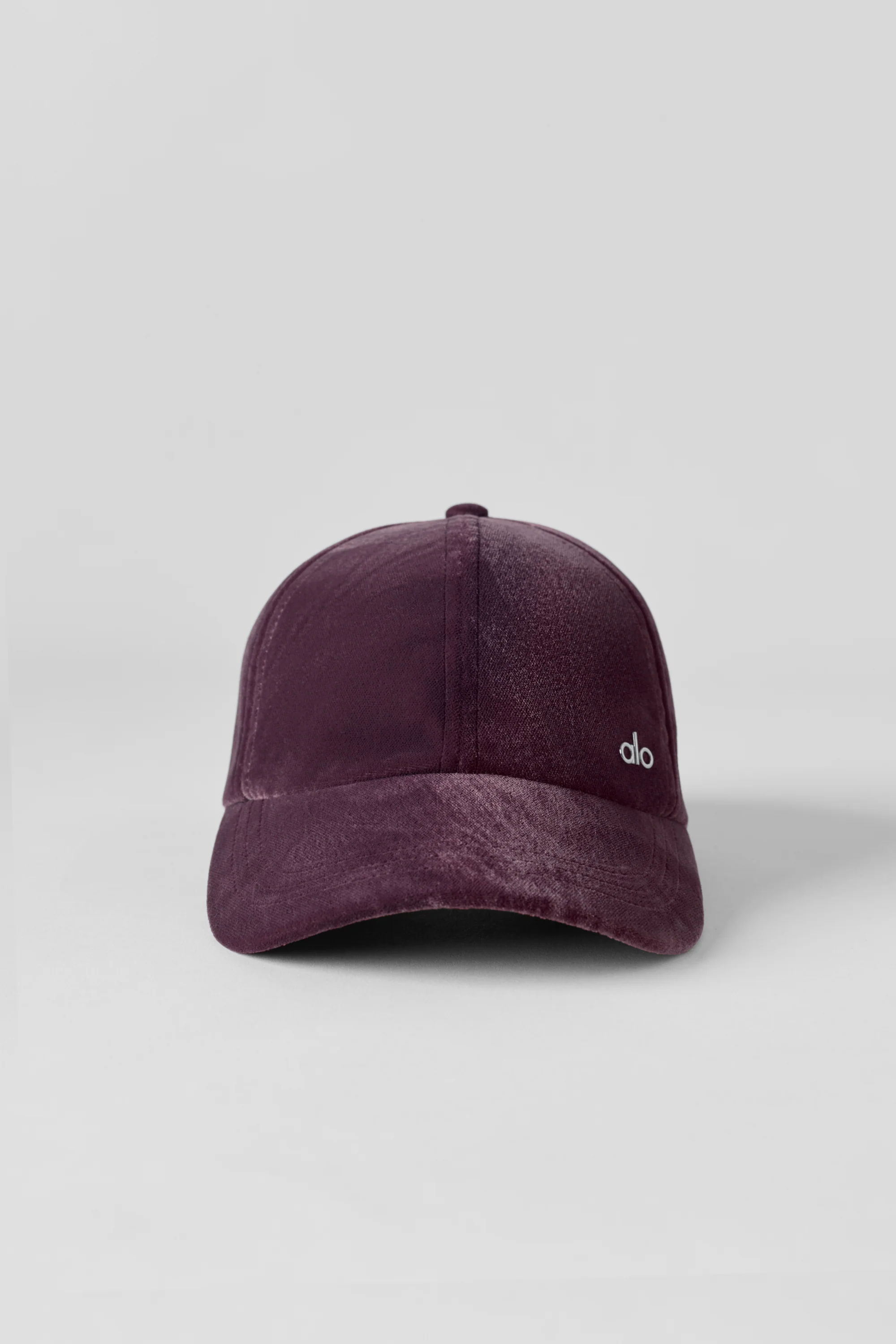 Velvet Off-Duty Cap in Rich Bordeaux