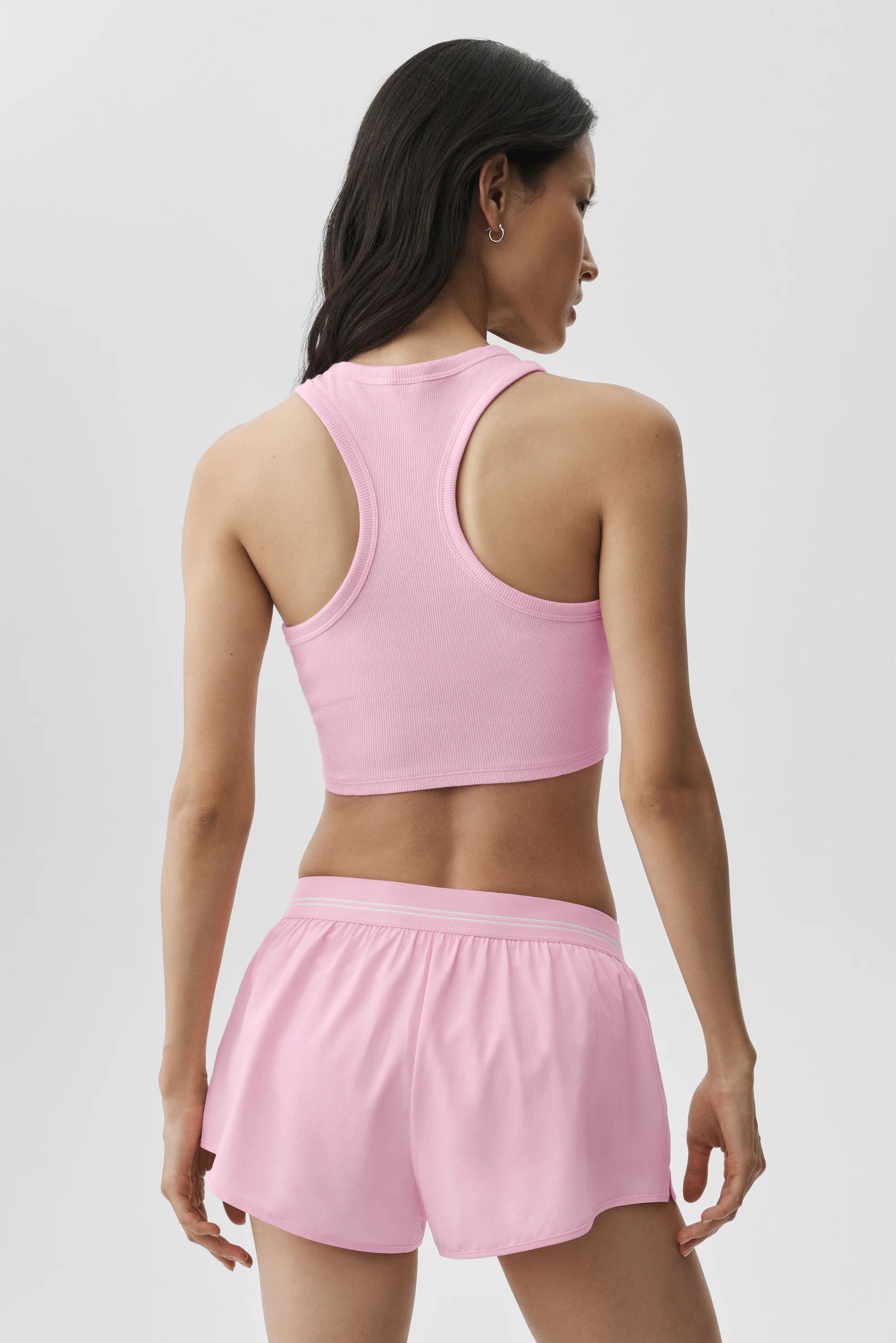 Tank Top Aspire em Rosa Marshmallow e Branco