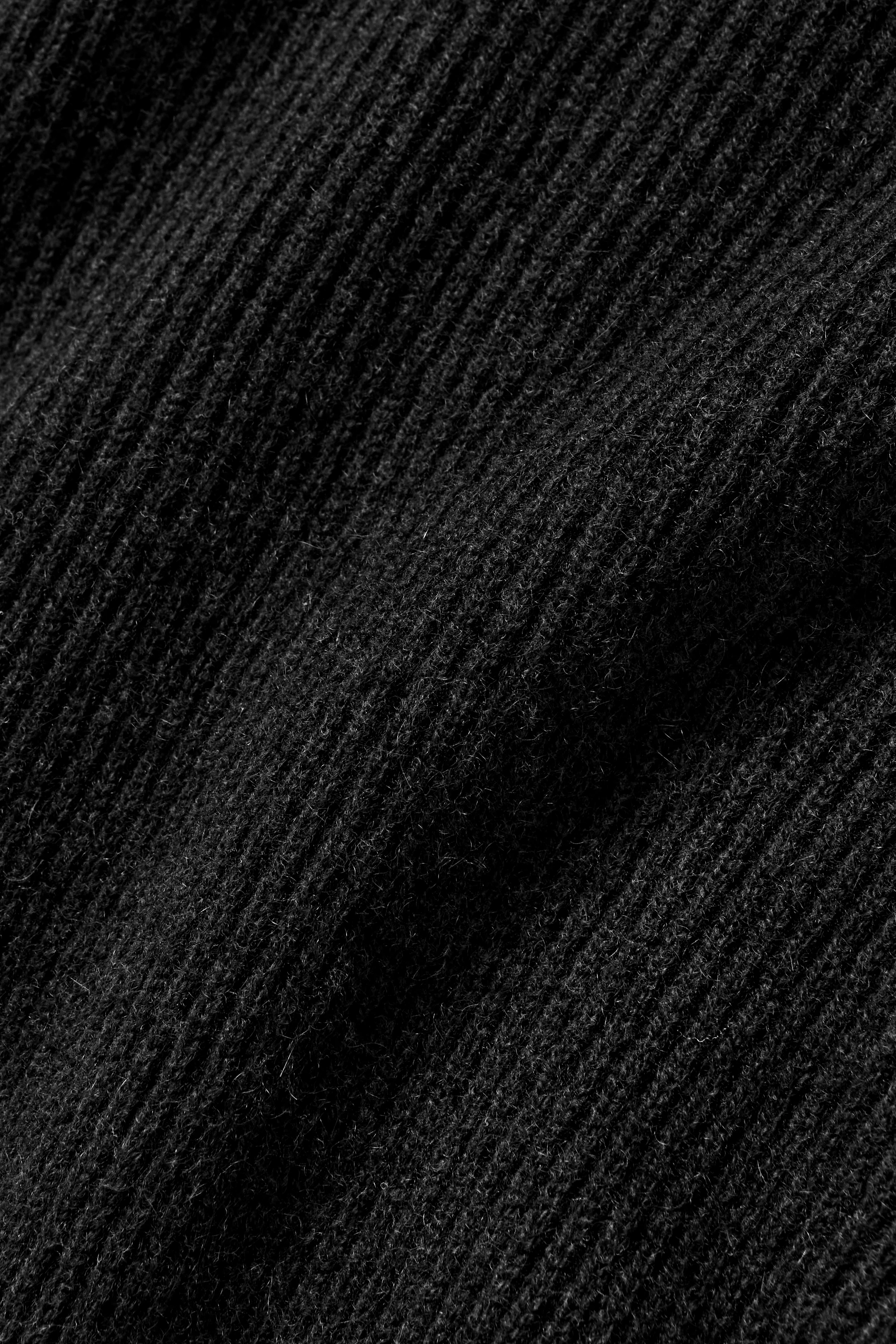 Cashmere Wool Harmony Full Zip Jacket in Black