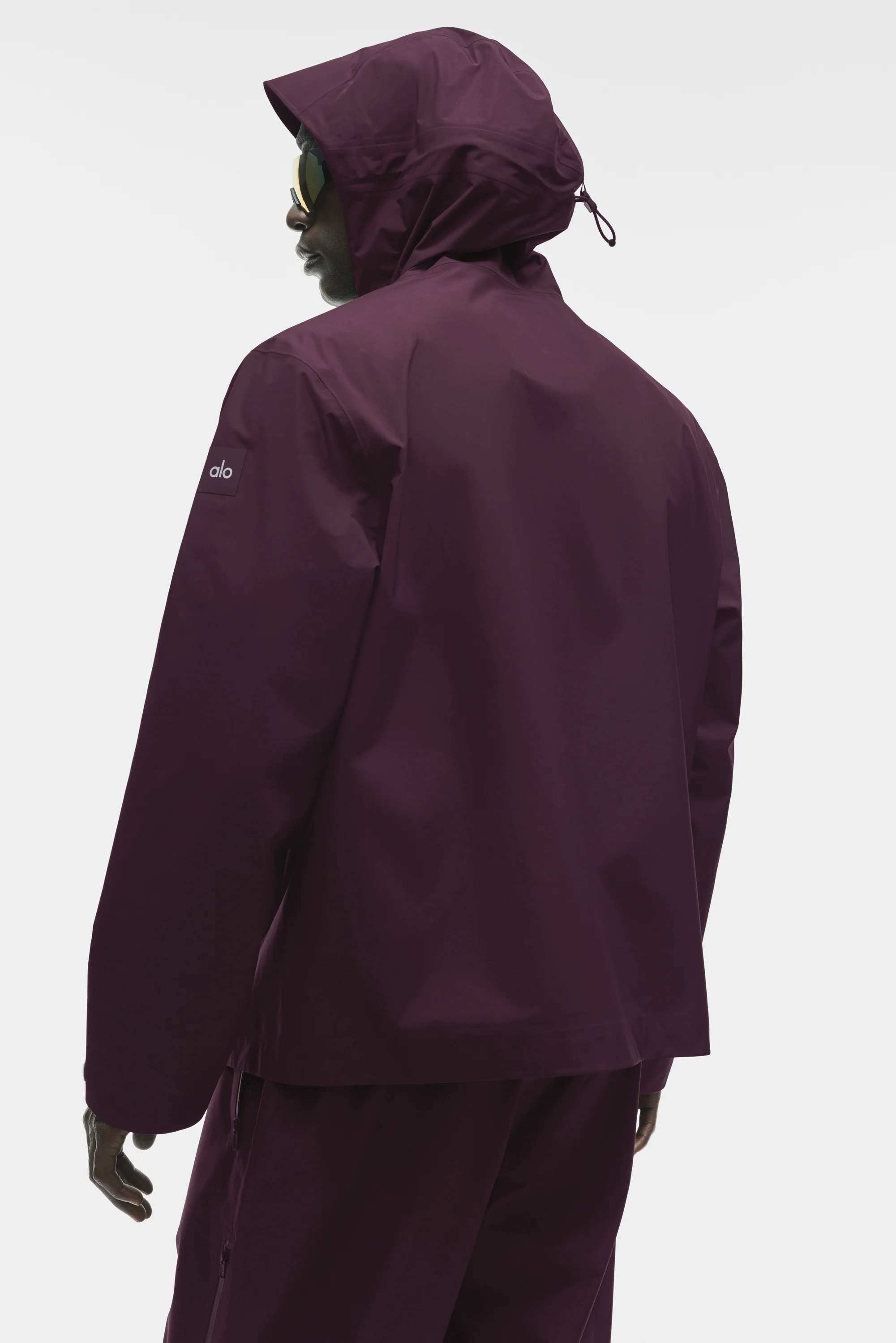 Alpha Shell Jacket in Rich Bordeaux with Waterproof Zippers