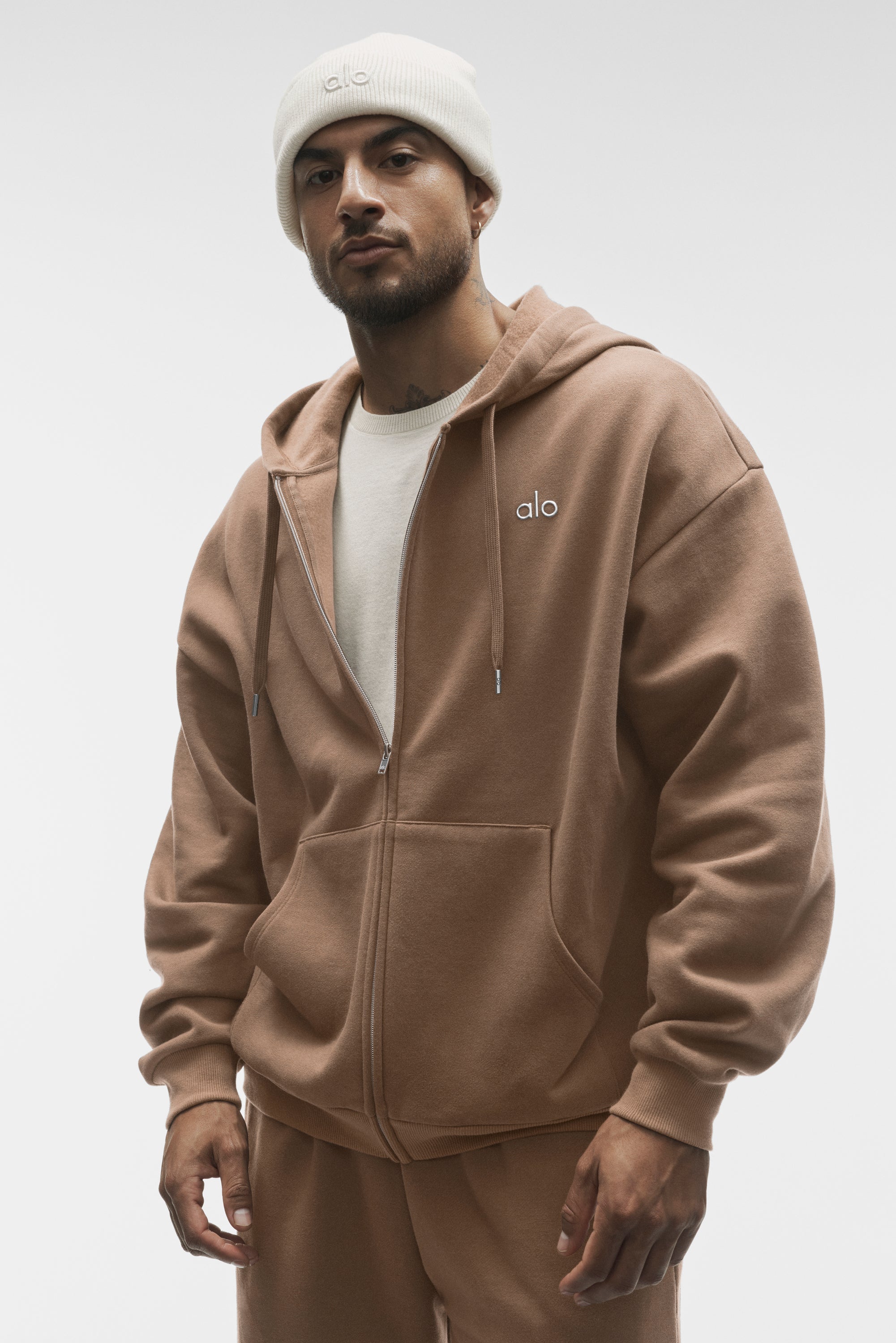 Accolade Full Zip Hoodie i Java Brown