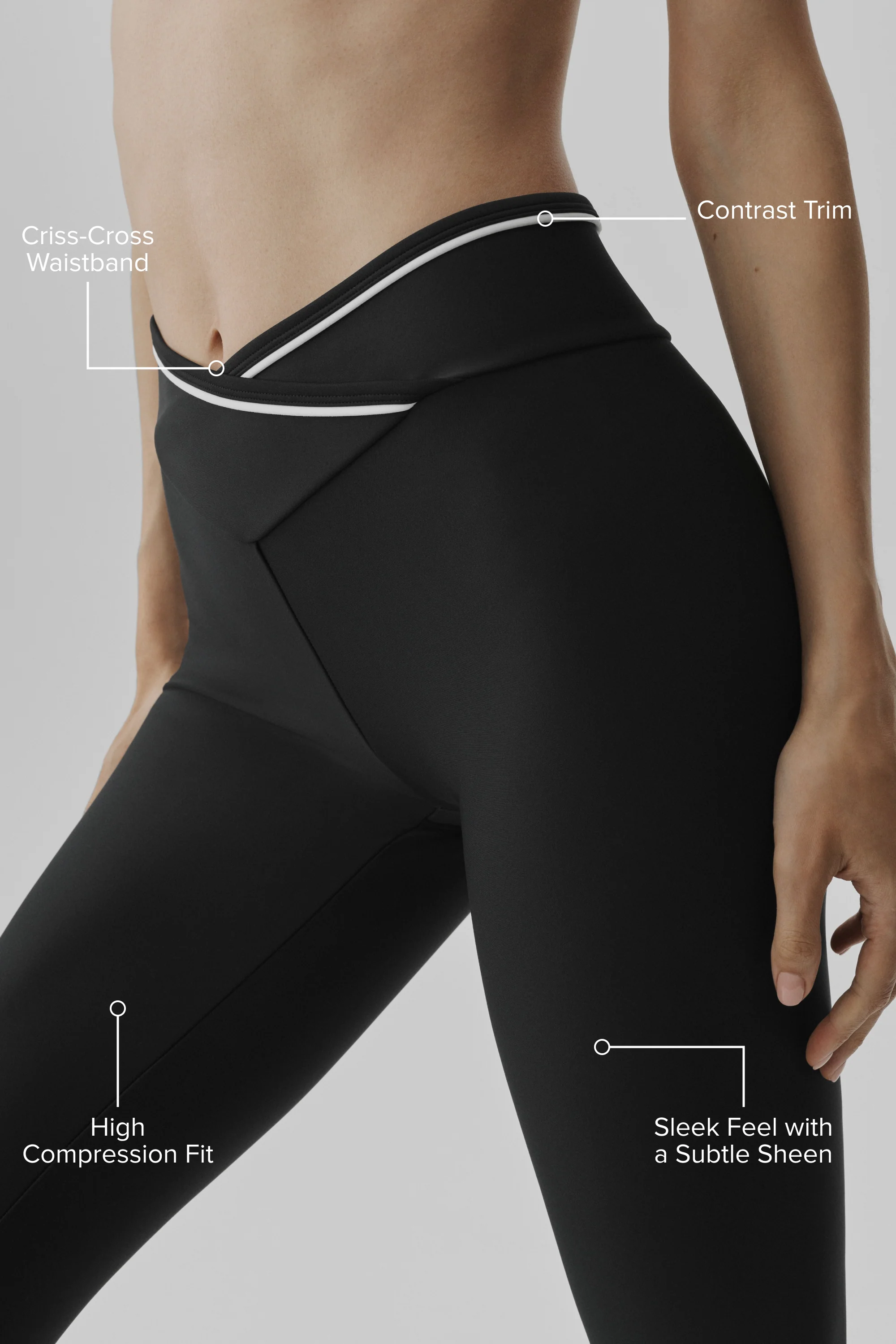 Airlift High-Waist Trifecta Legging in Schwarz und Weiß