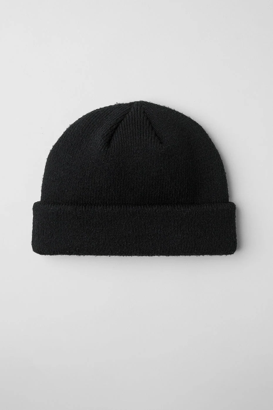Notable Beanie in Black/Black Ribbed Knit with ALO Logo