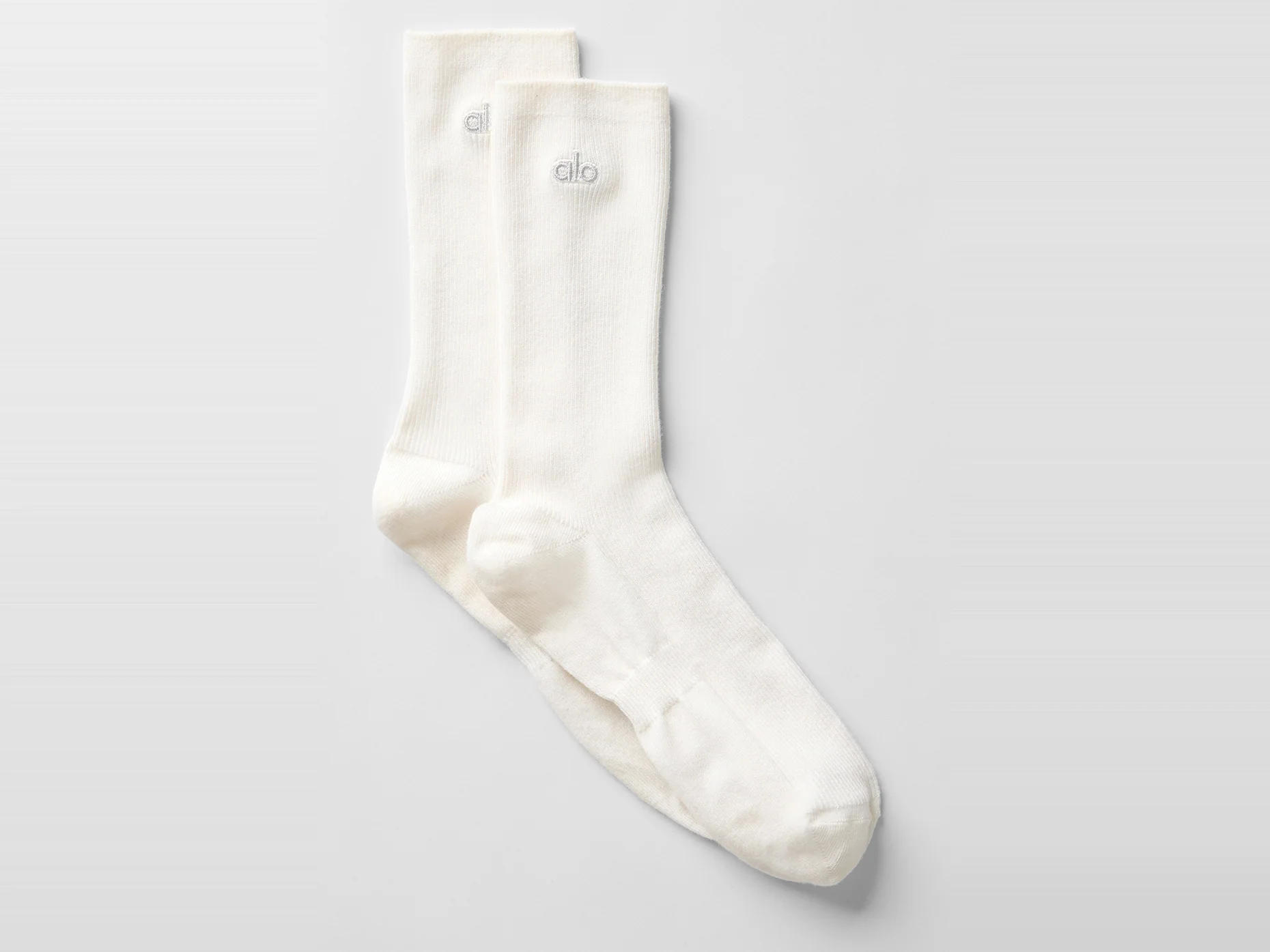 Unisex Half-Crew Understated Sock in Ivory