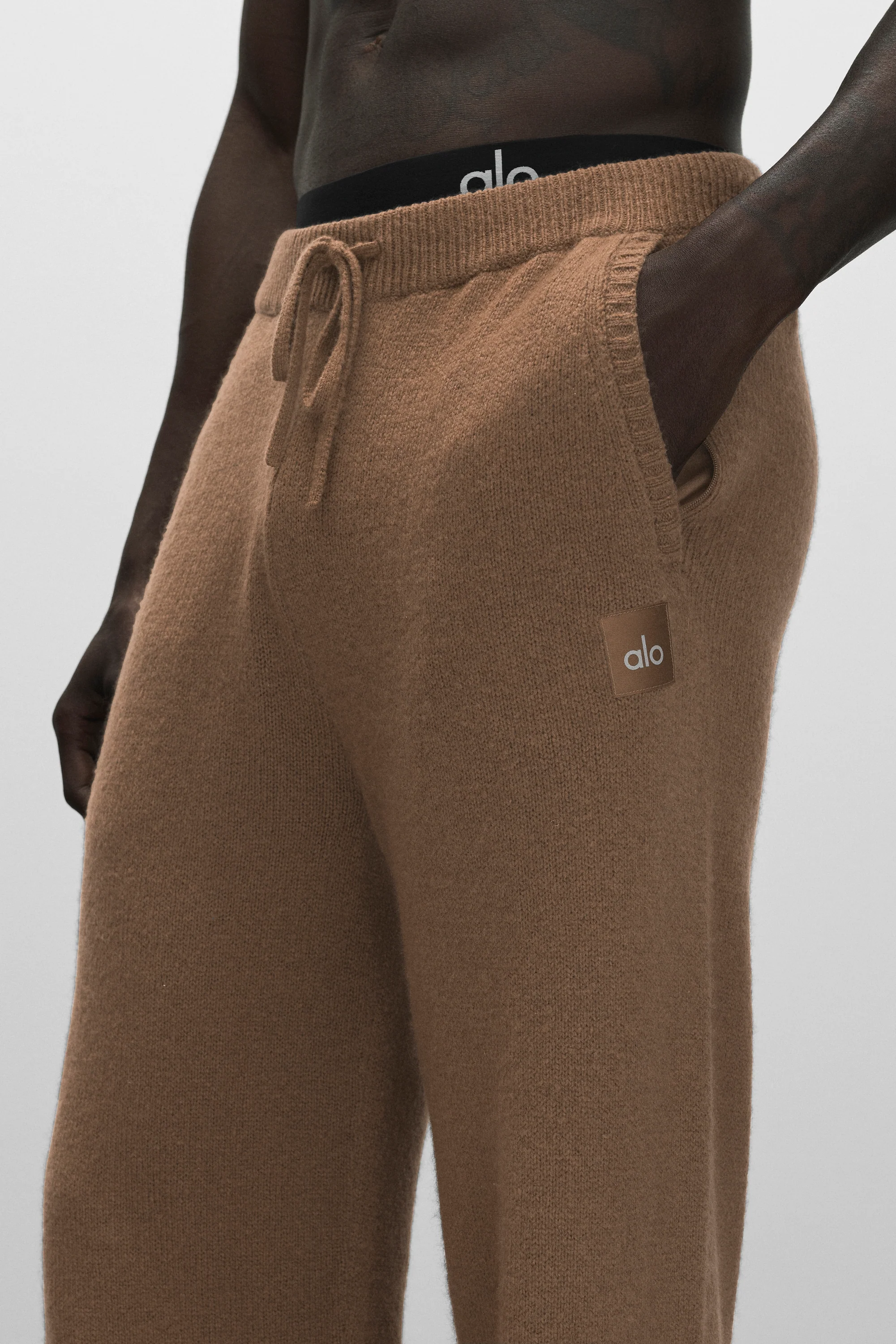 Wool Cashmere New Class Sweatpant in Java Brown for Men