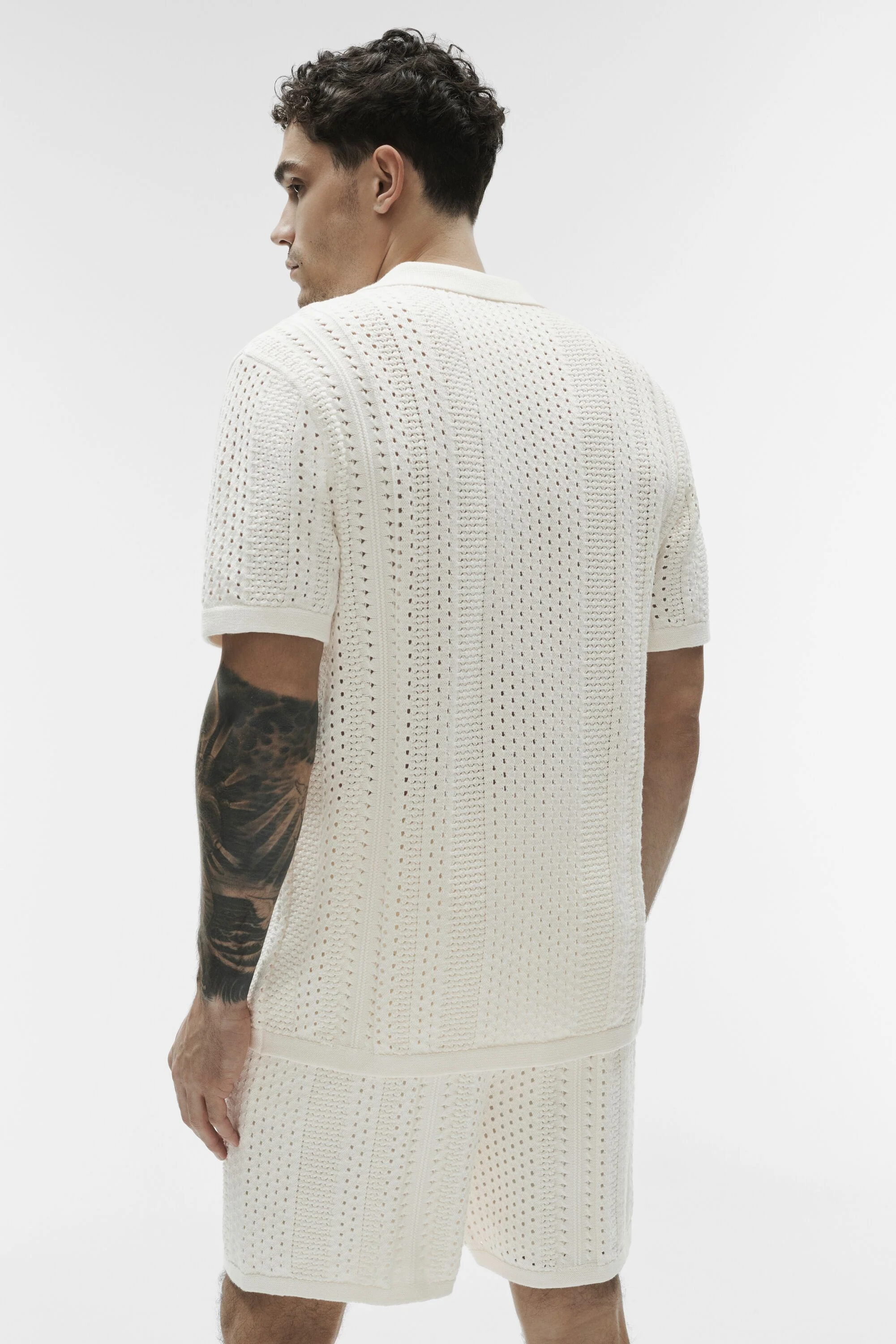 Coastline Knit -lyhythihainen polo norsunluunvalkoisena kesään