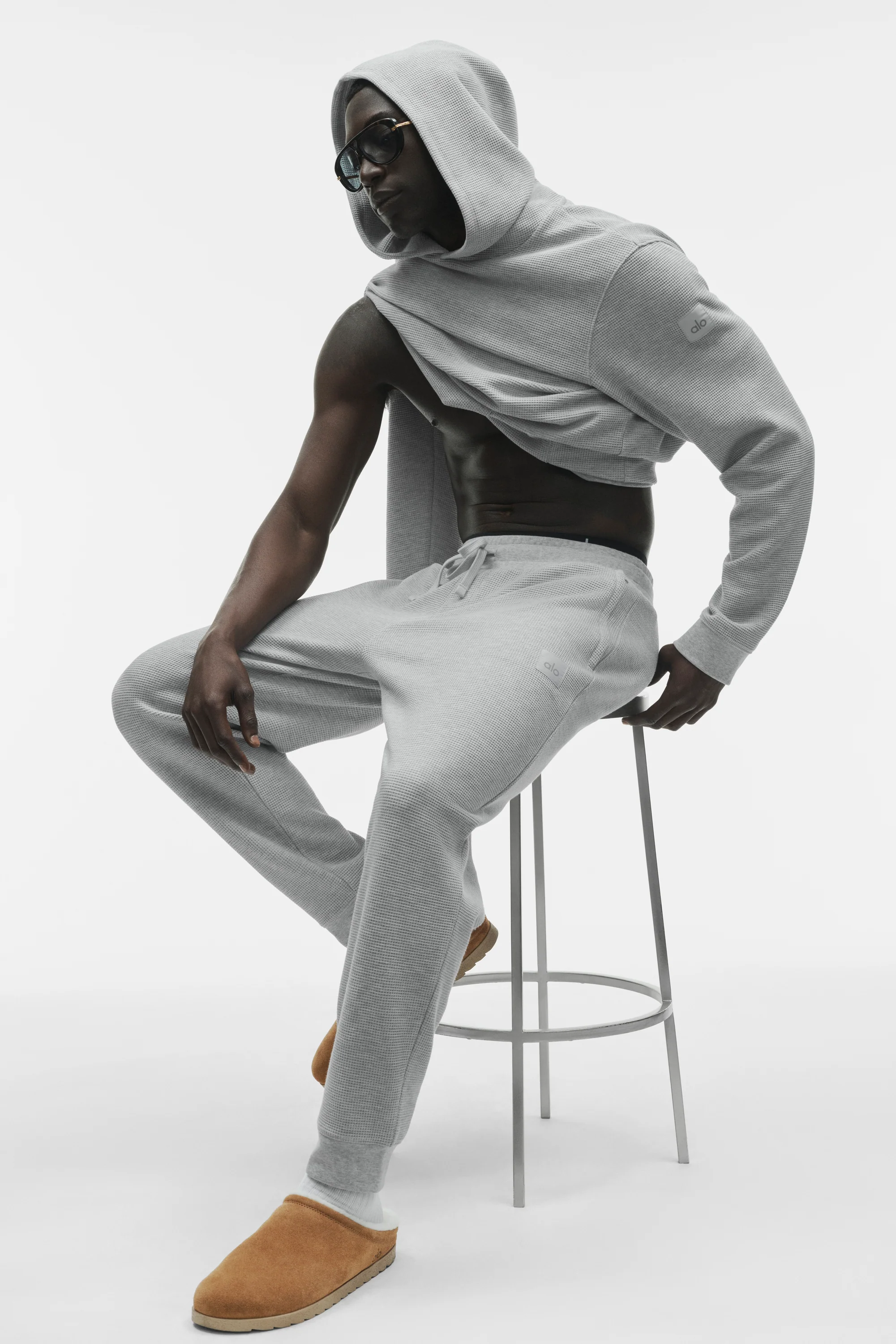 Waffle Lounge Jogger in Athletic Heather Grey