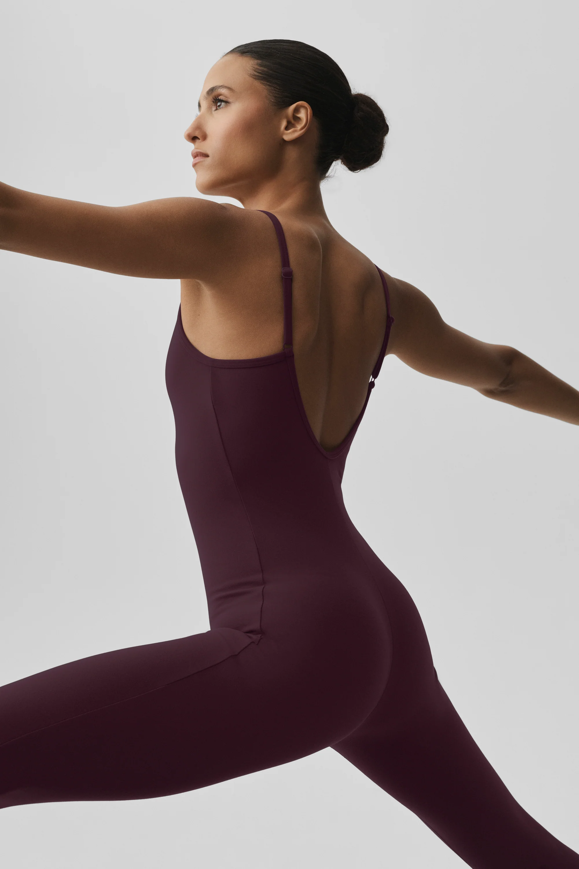 Airbrush One And Done Onesie in Rich Bordeaux with Low Back