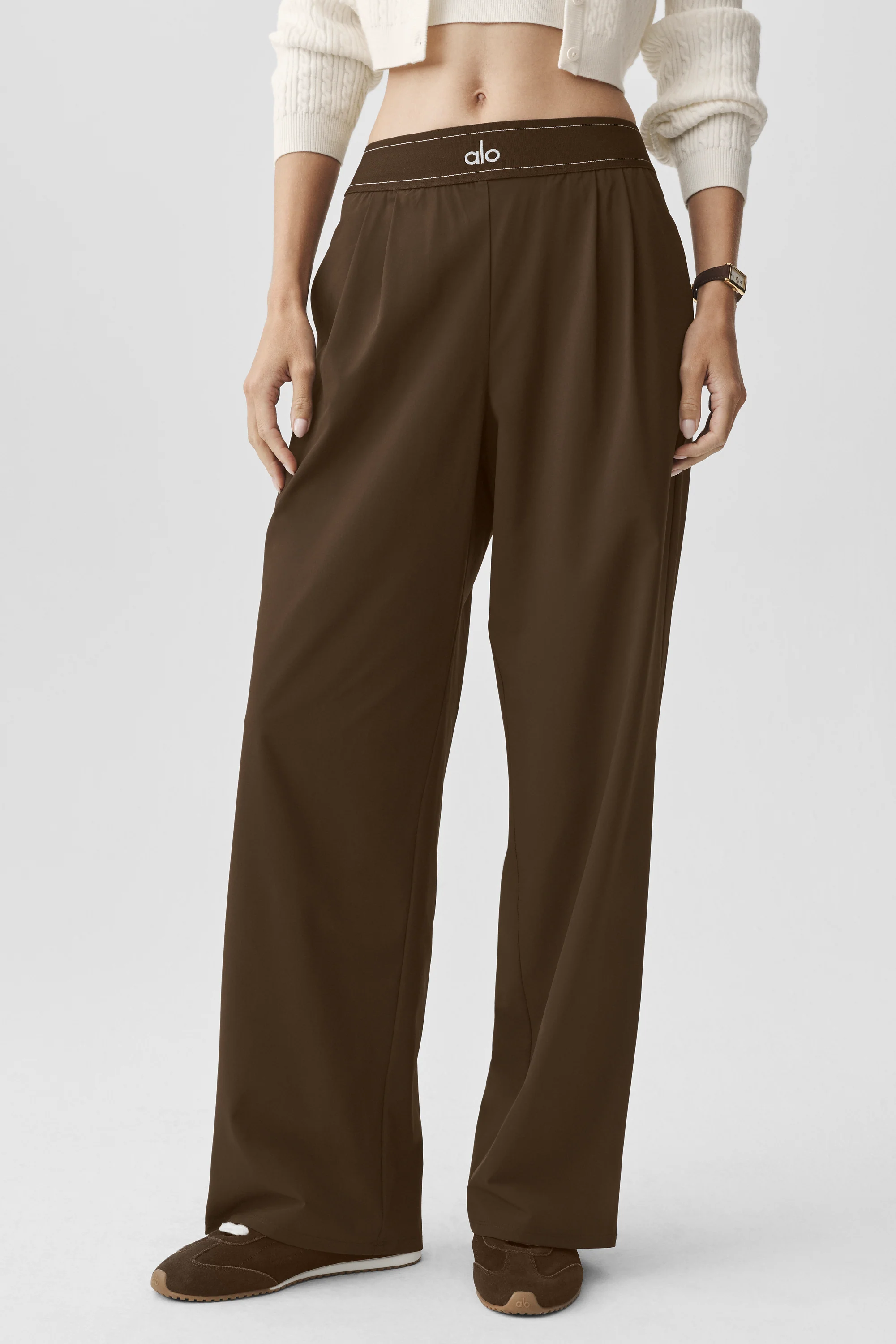 Suit Up Trouser (Short) in Espresso with Boxer-Style Waistband