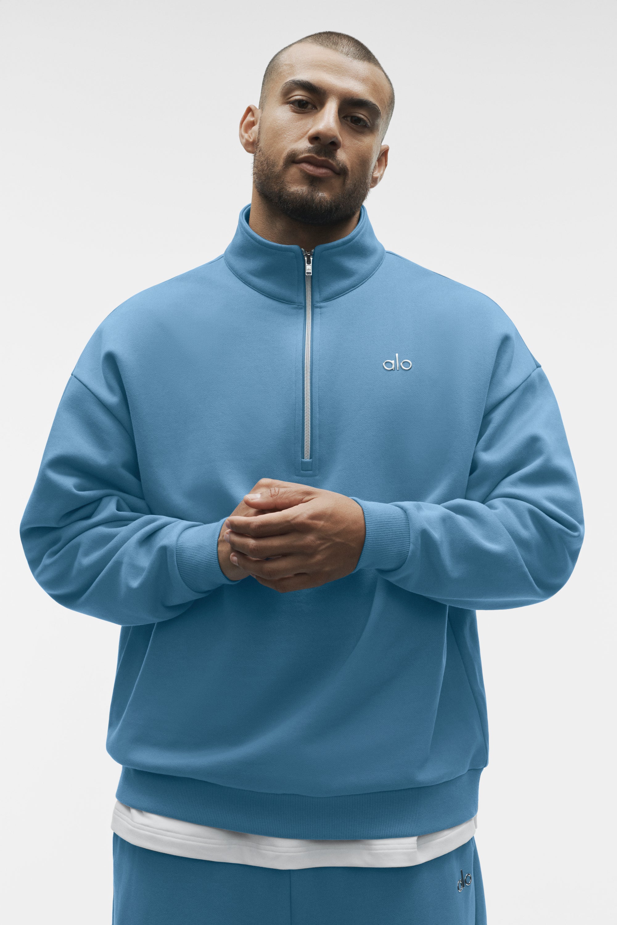 Accolade 1/4 Zip Pullover in California Blue for Men