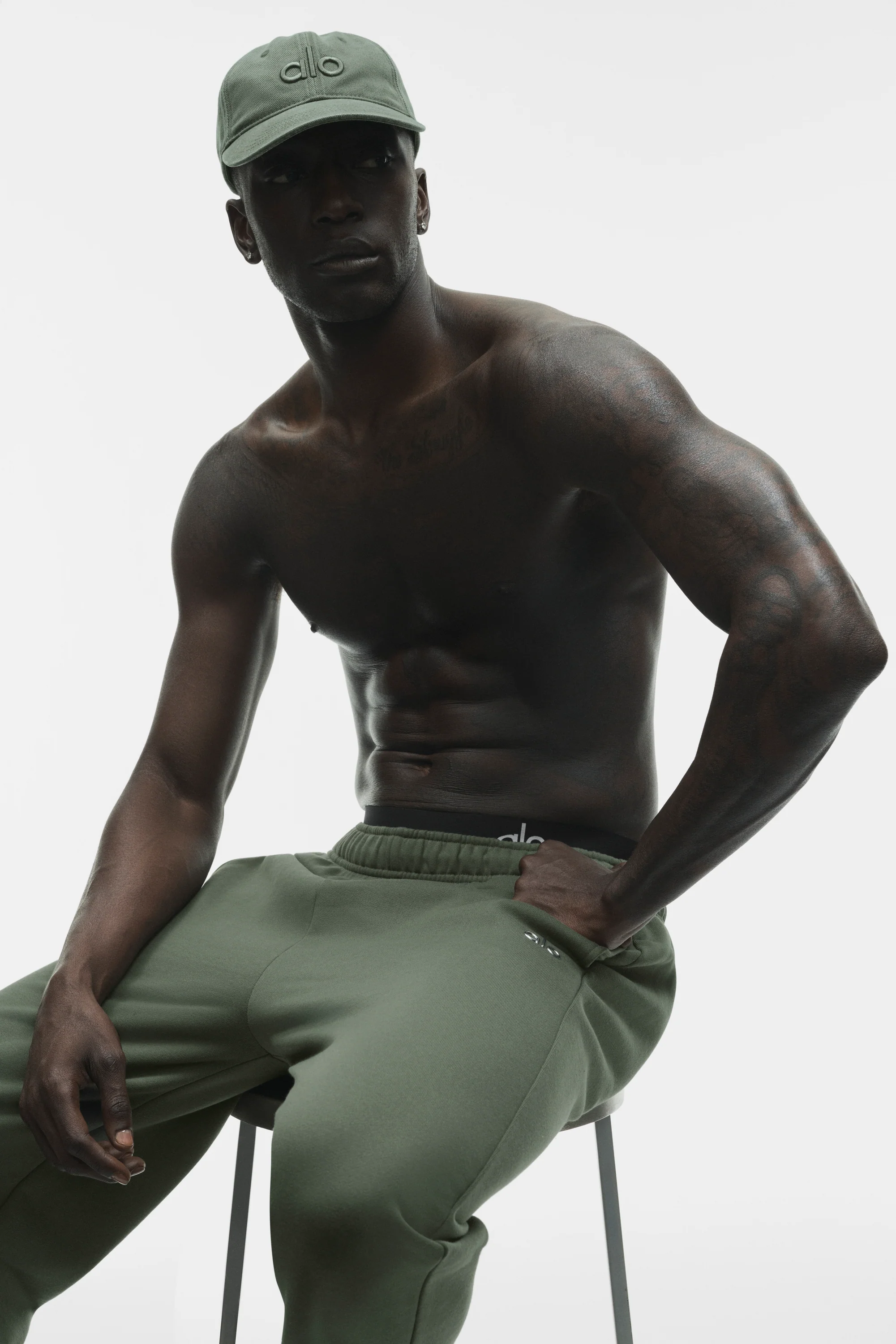 Washed Off-Duty Cap in Bamboo Green Wash