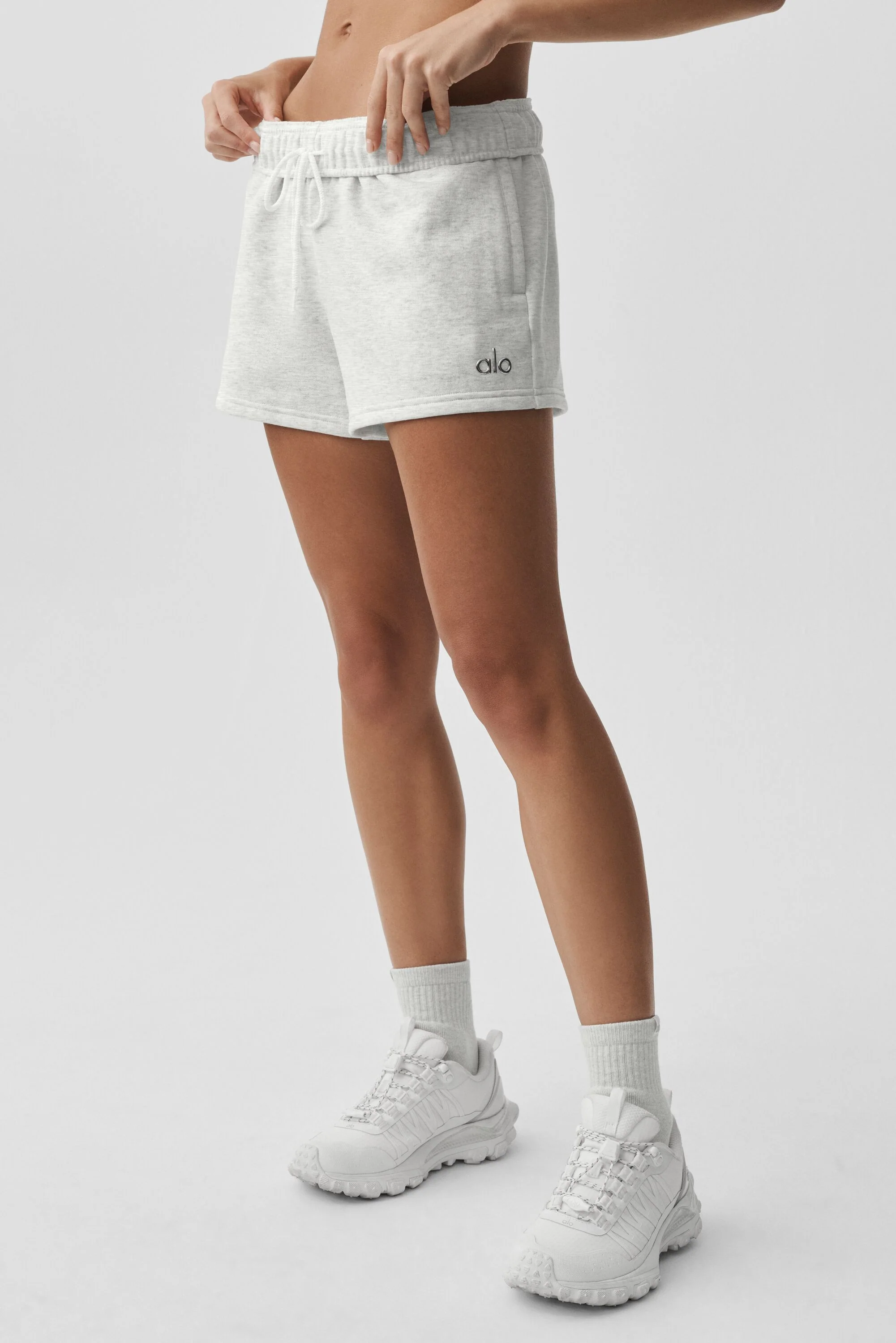 Short Accolade en molleton French Terry White Heather