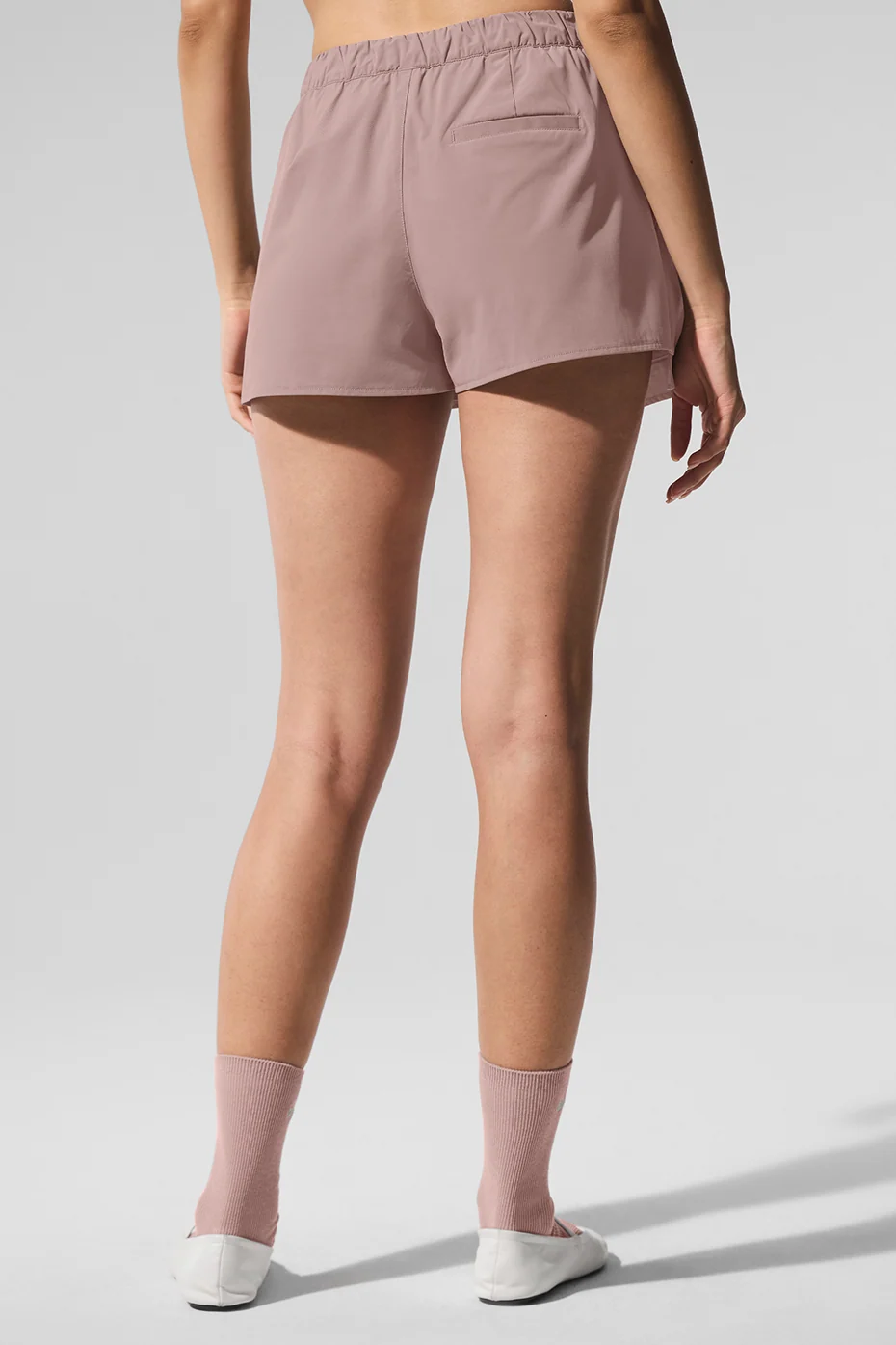 Flip It Mini Skort in Taupe with Built-In Shorts and Pockets