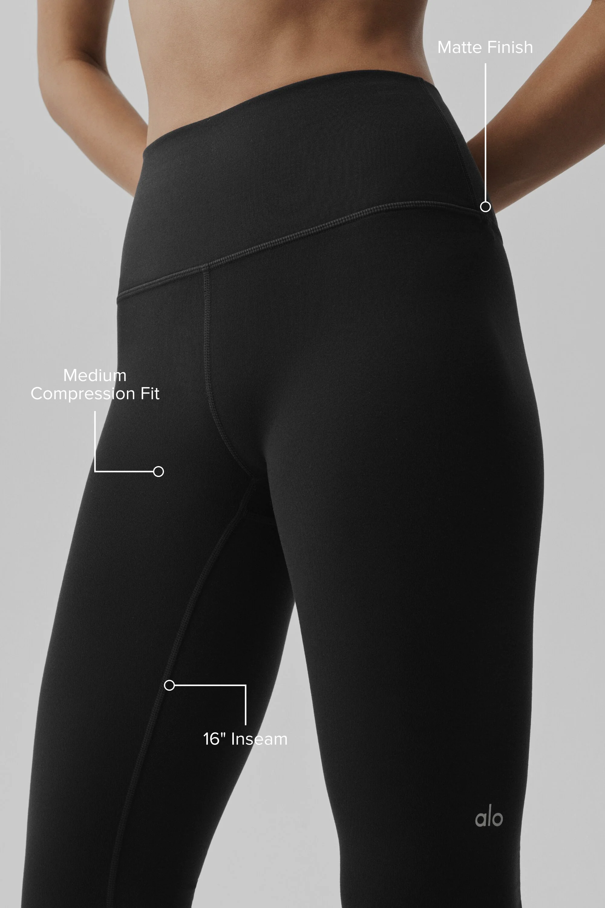 16" High-Waist Airbrush Capri Leggings in Black