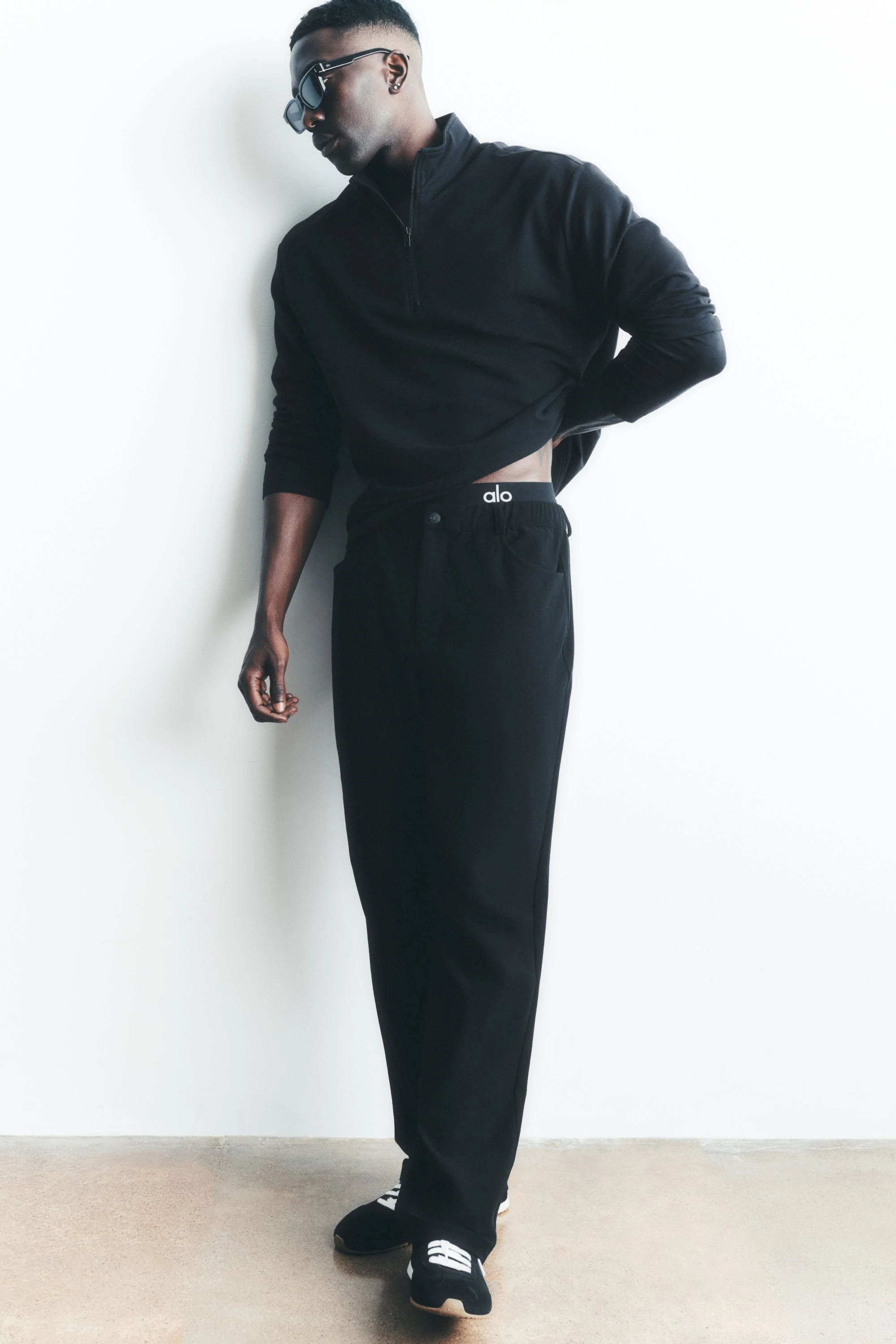 Black Conquer Max 4 Pocket Pant with Button Fly and Hidden Drawcord