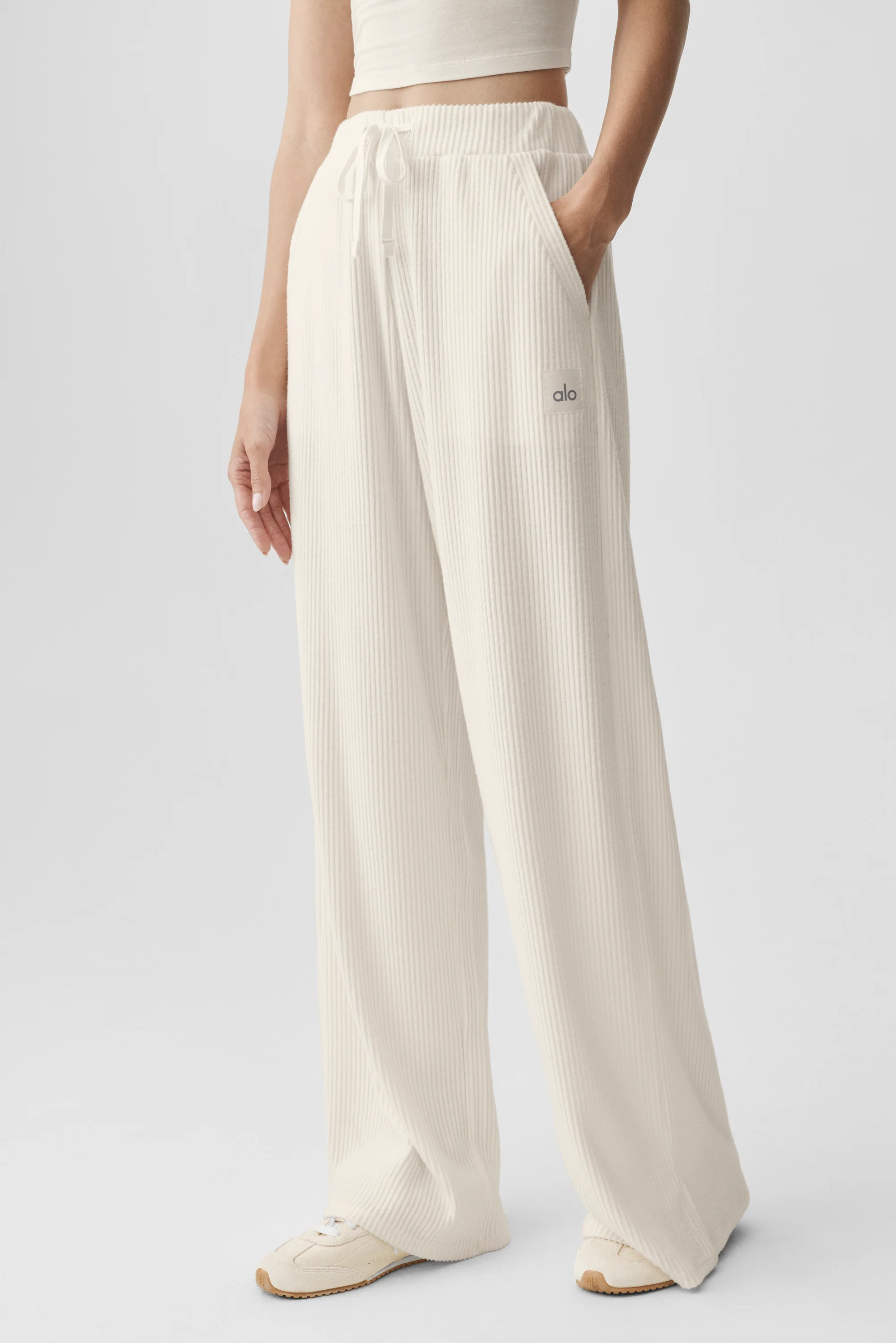 Pantalon large Muse en ivoire