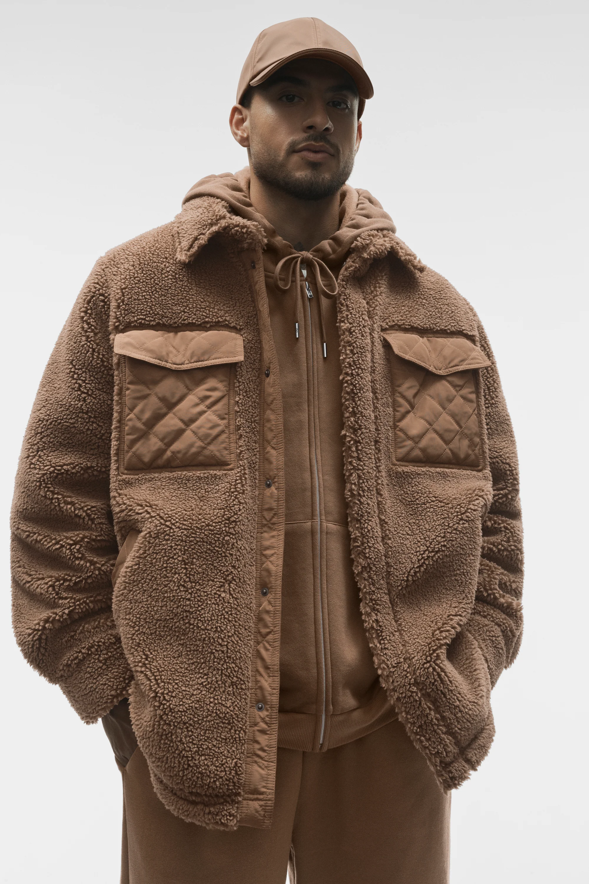 Sherpa Edge Shacket in Java Brown for Men