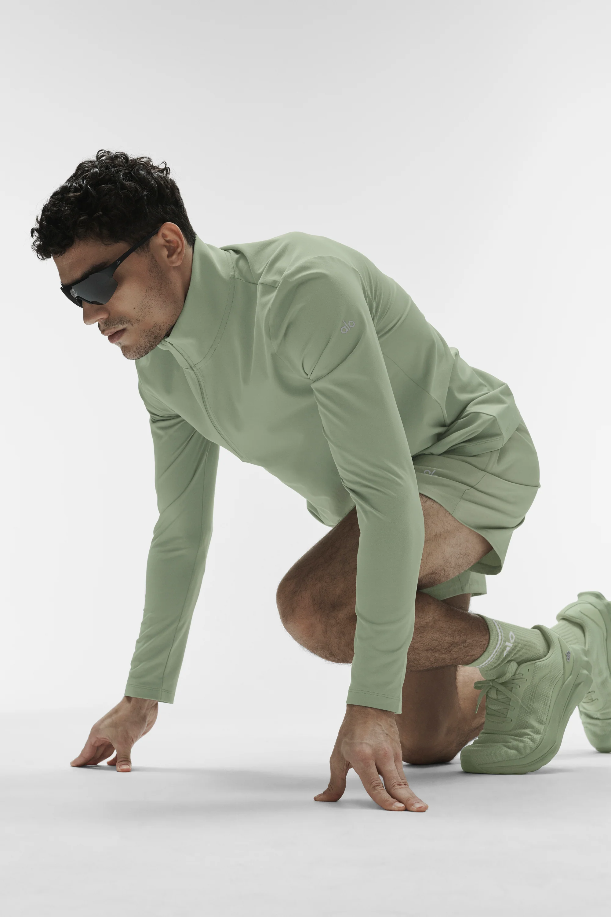 Bluza z długim rękawem i półzamkiem Conquer 1/4 Zip Reform – Dune Grass