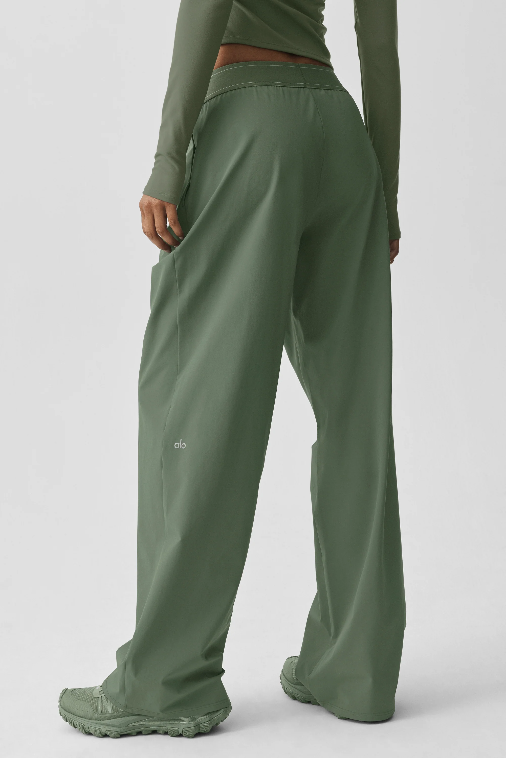 Suit Up Trouser Short in Bamboo Green with Boxer Waistband