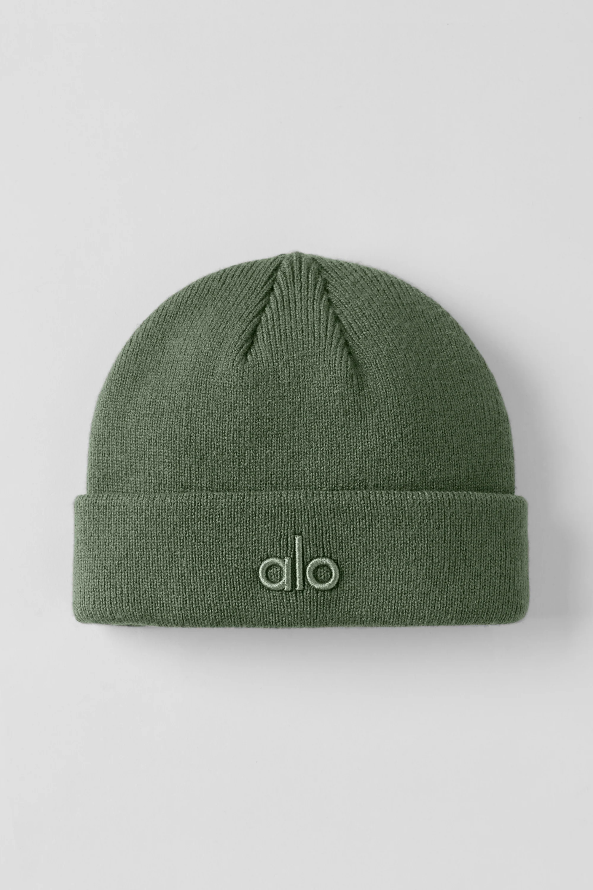 Notable Beanie in Bamboo Green, geripptes Strick
