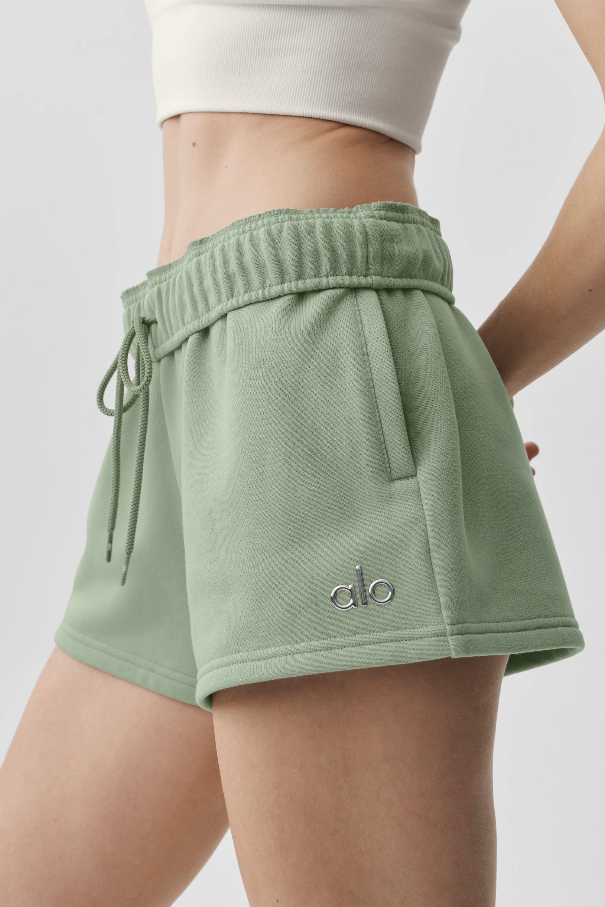 Accolade Short in Dune Grass Signature French Terry Lounge Shorts