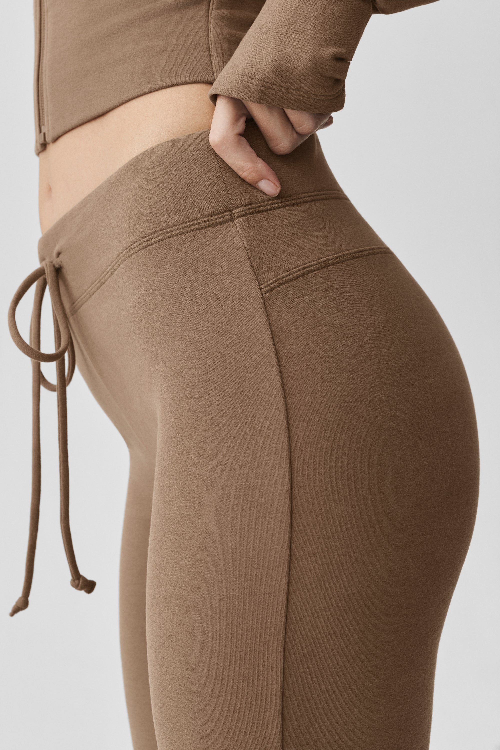 Sudadera Sway de campana en Java Brown de algodón y modal