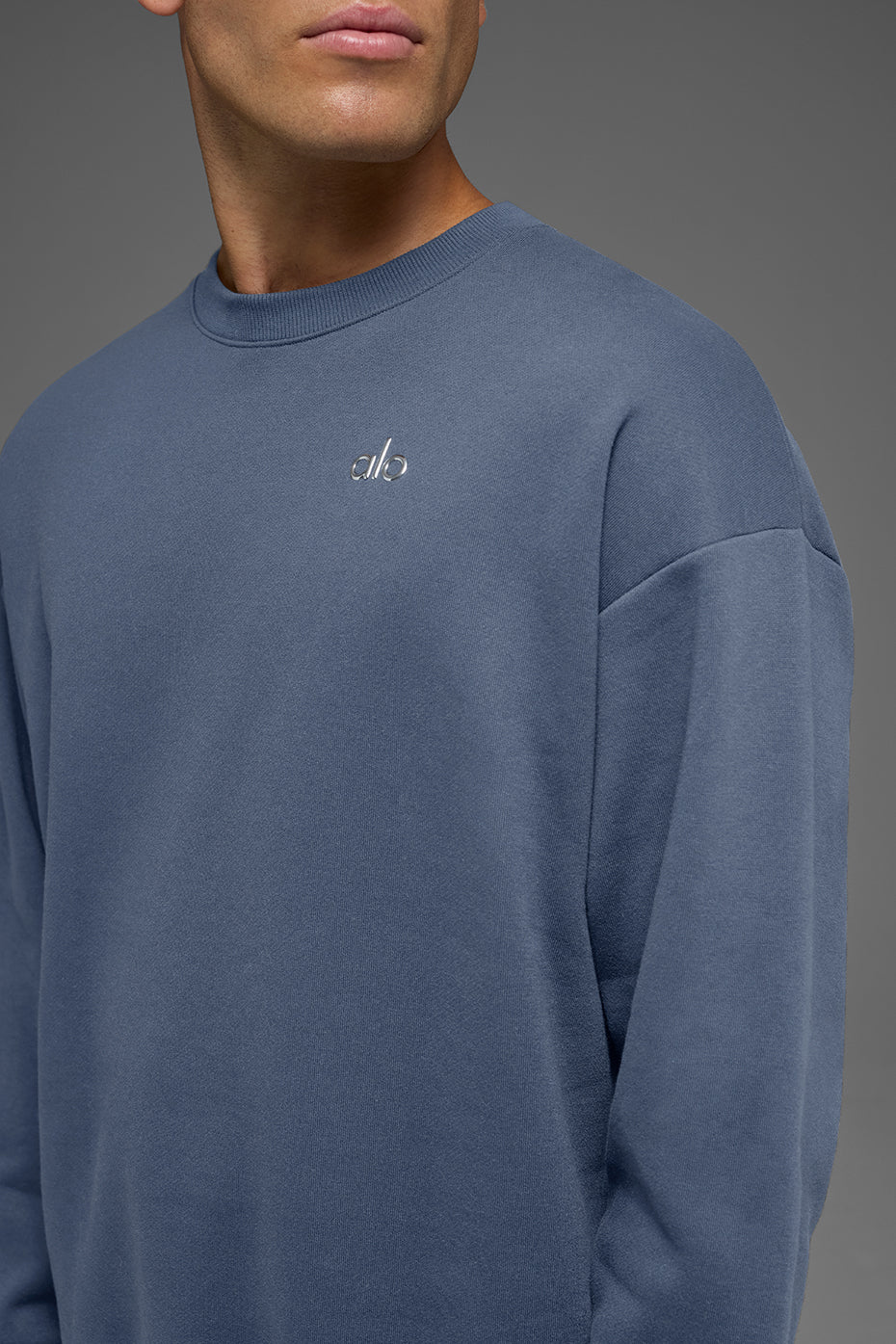 Pullover girocollo uomo Accolade in felpa French Terry Bluestone