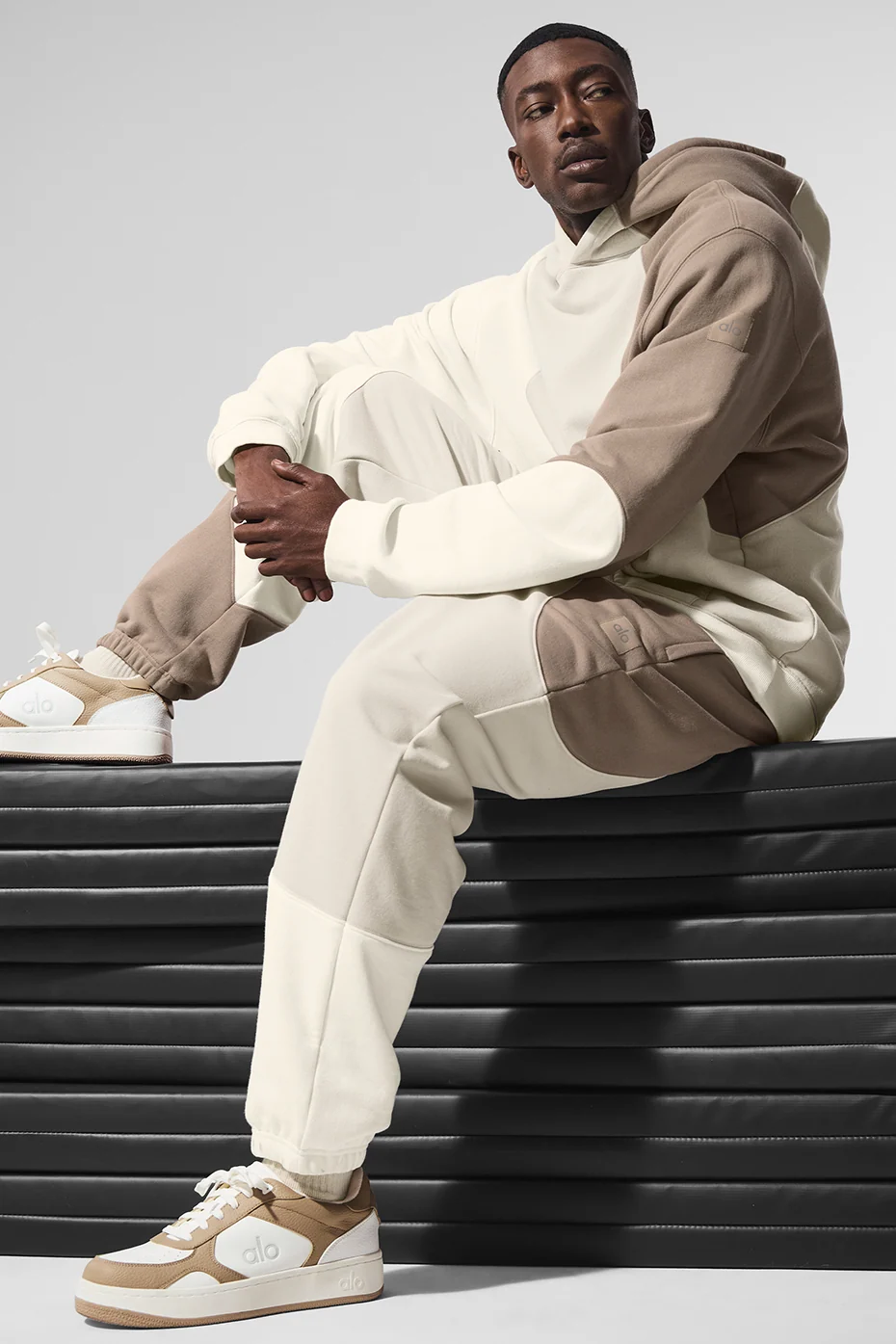 Calça Moletom Make Waves em Marfim, Osso e Cascalho para Homens