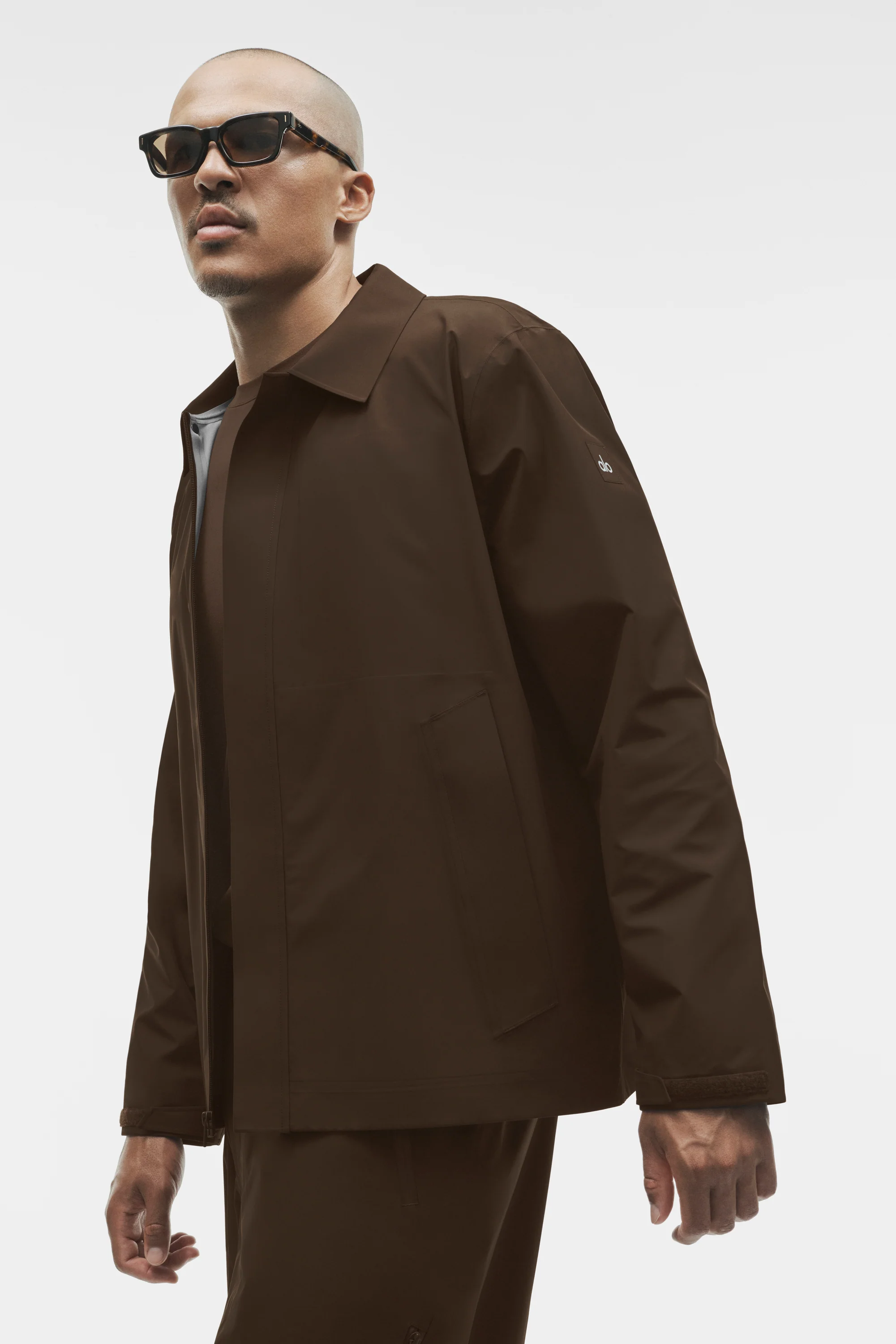 Alpha Shell Overshirt in Espresso mit wasserdichten Reißverschlüssen