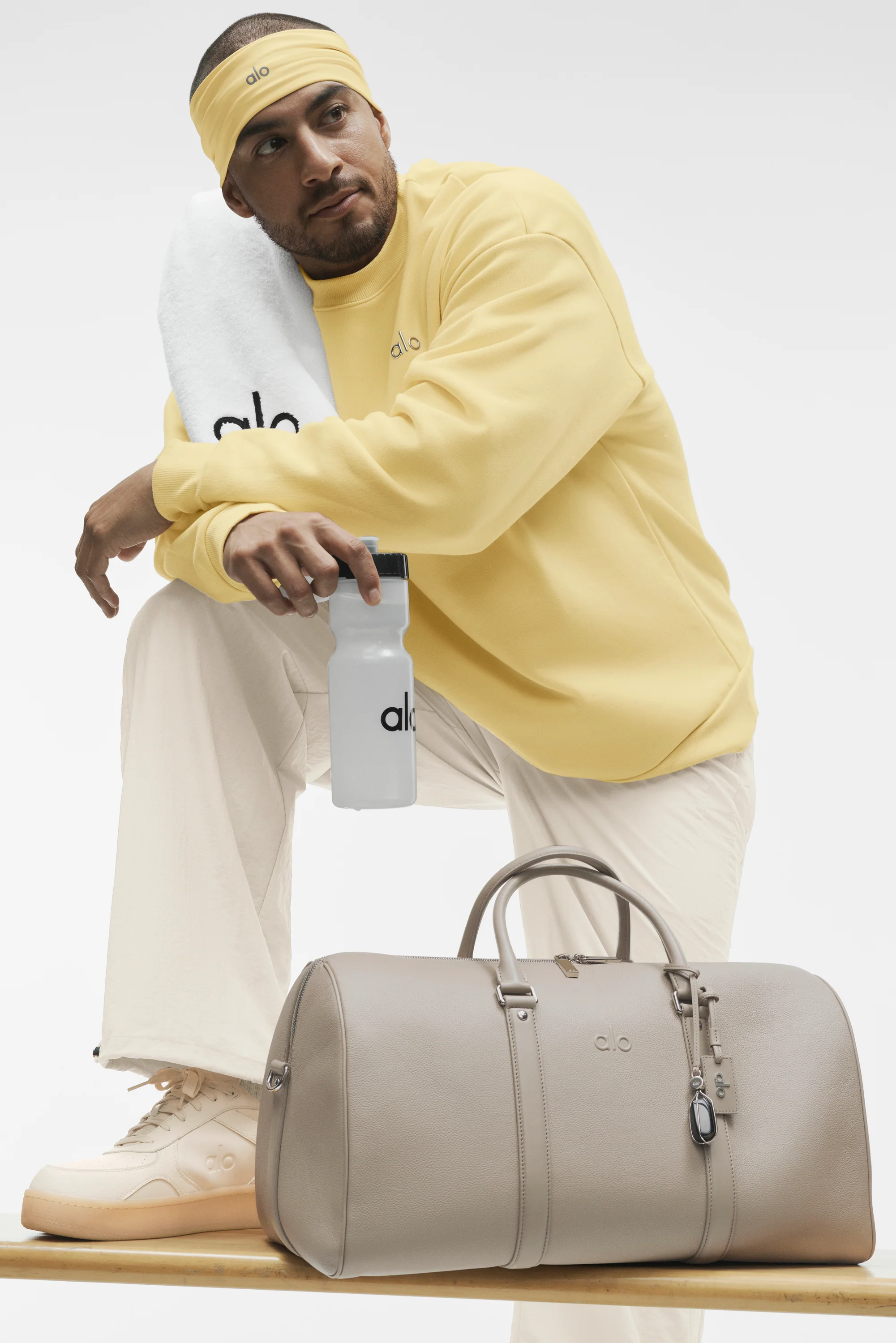 Accolade Crew-Neck-Pullover in Warm Butter aus French Terry