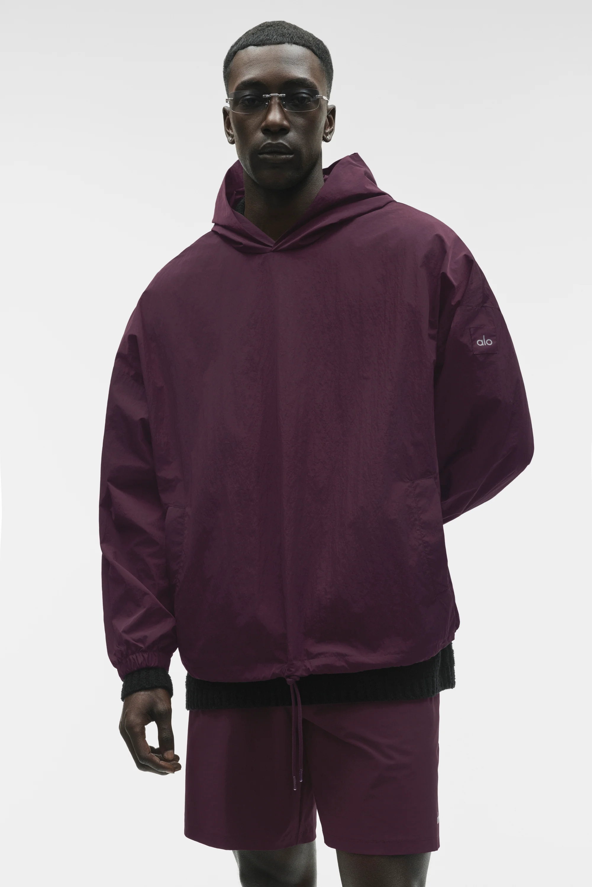 Pullover com Capuz Axis - Bordô Intenso