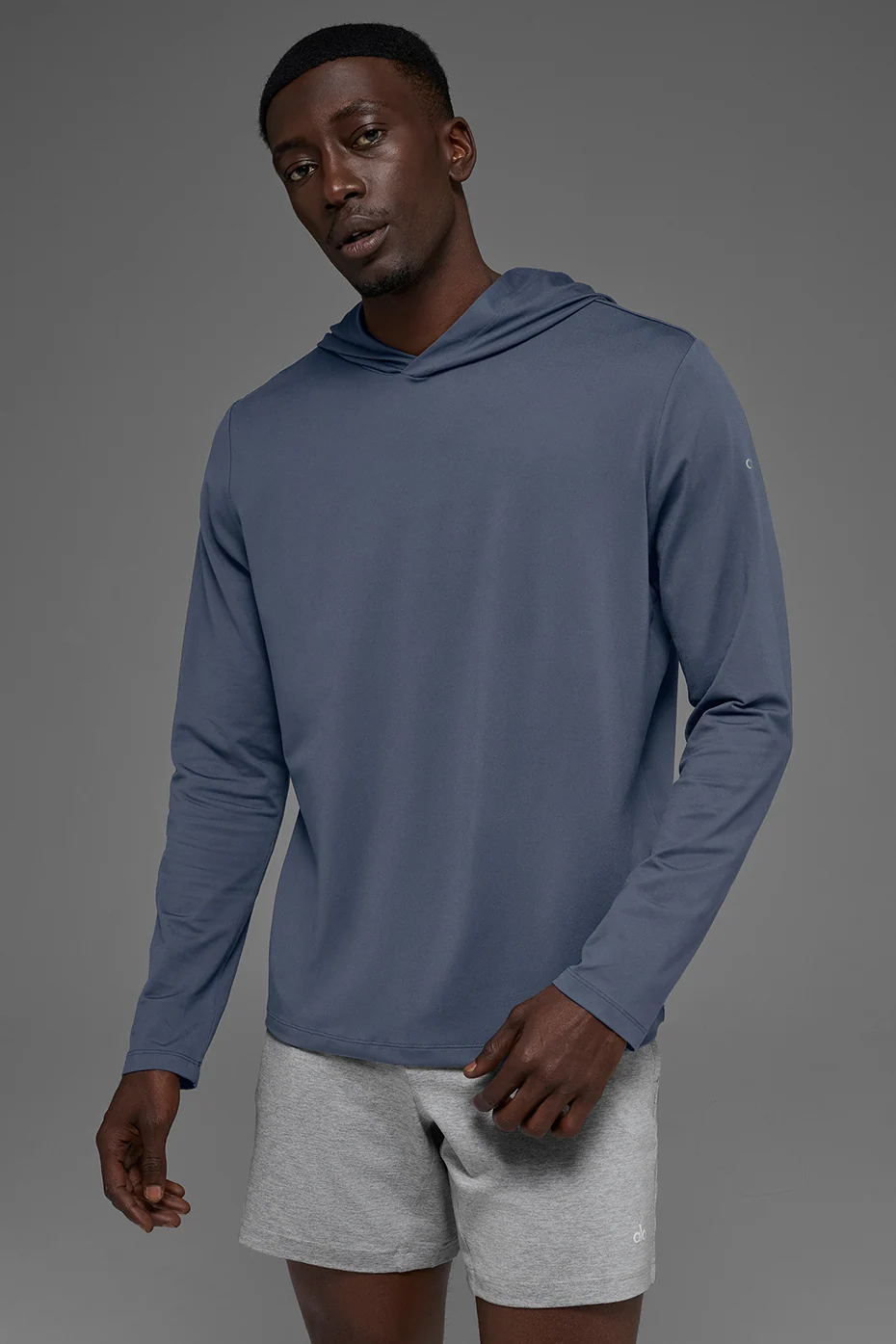Conquer Reform Long Sleeve With Hood in Bluestone