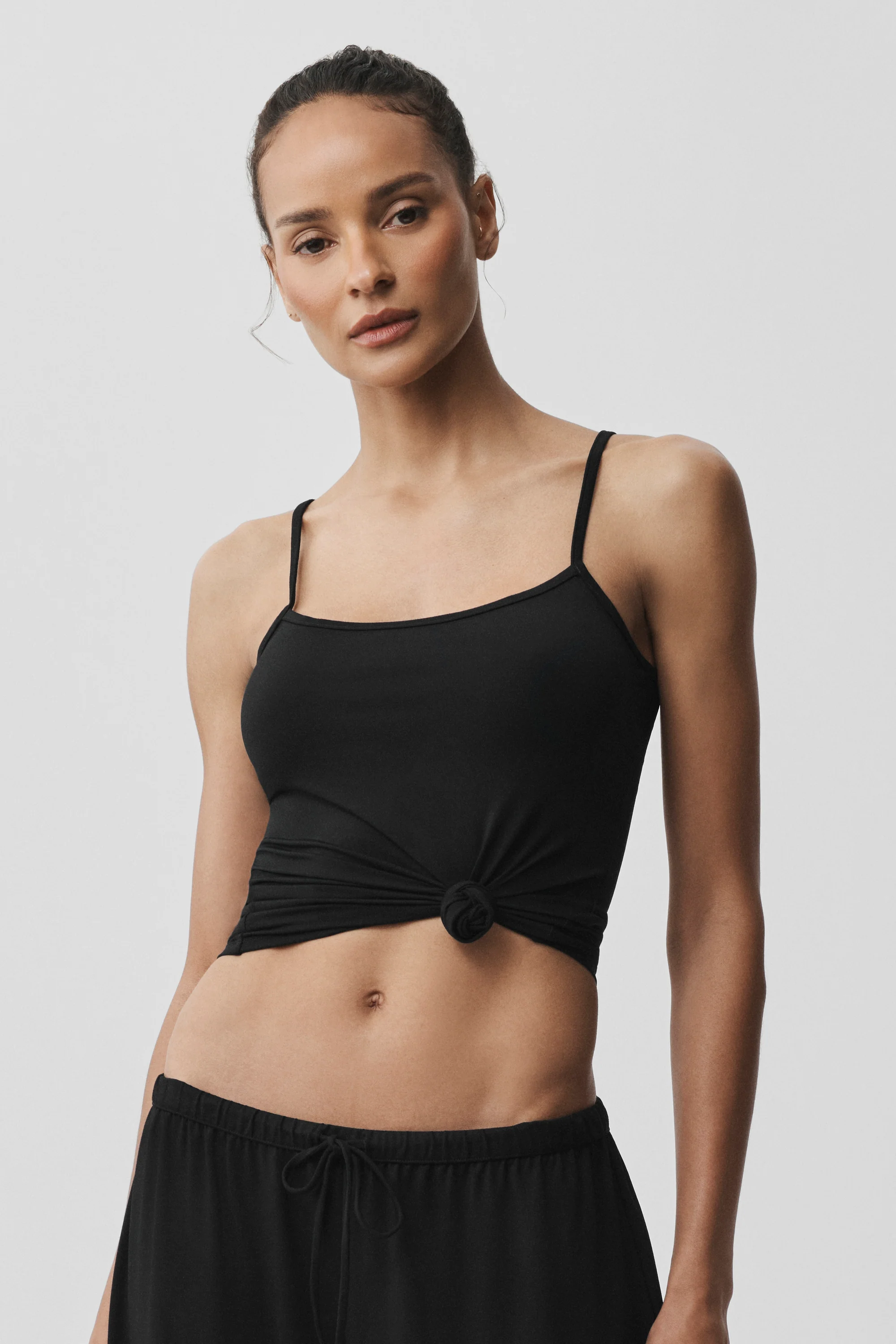Alosoft Finesse Cami Tank in Black for Low-Impact Days