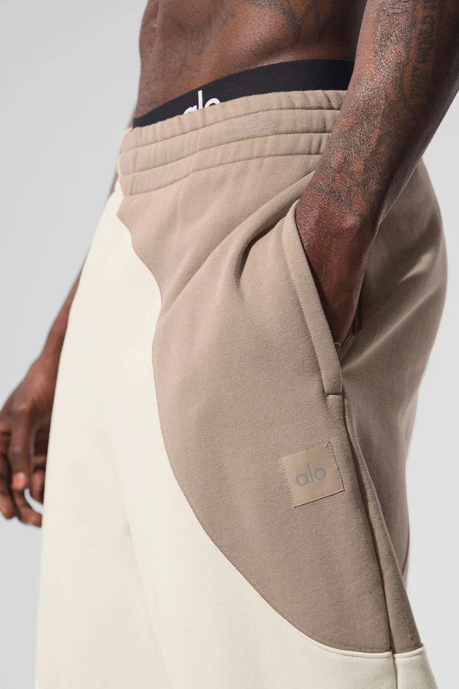 Calça Moletom Make Waves em Marfim, Osso e Cascalho para Homens