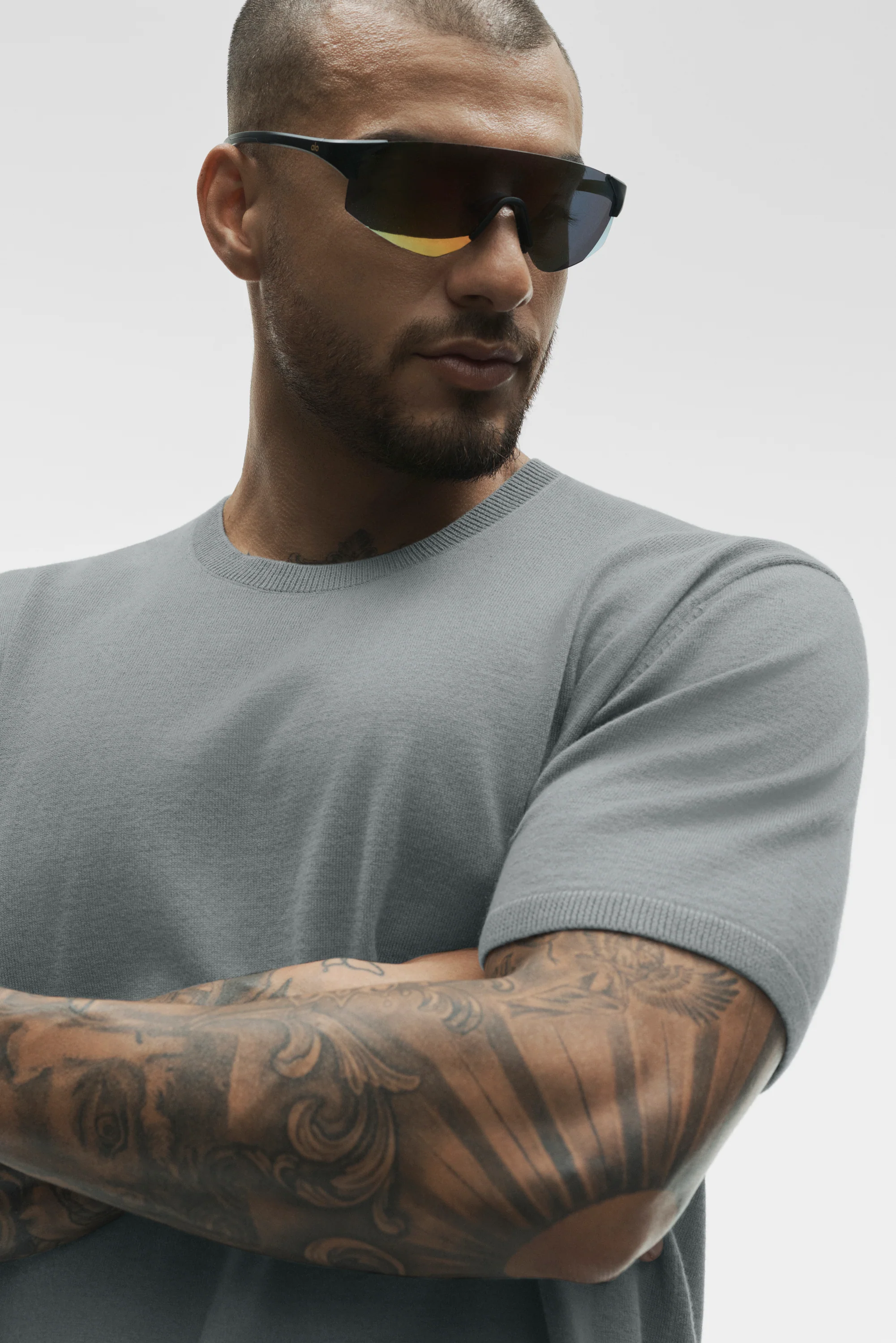 ALO Speed Sunglasses in Black Chromatic with Nylon Frame and Shield Lens