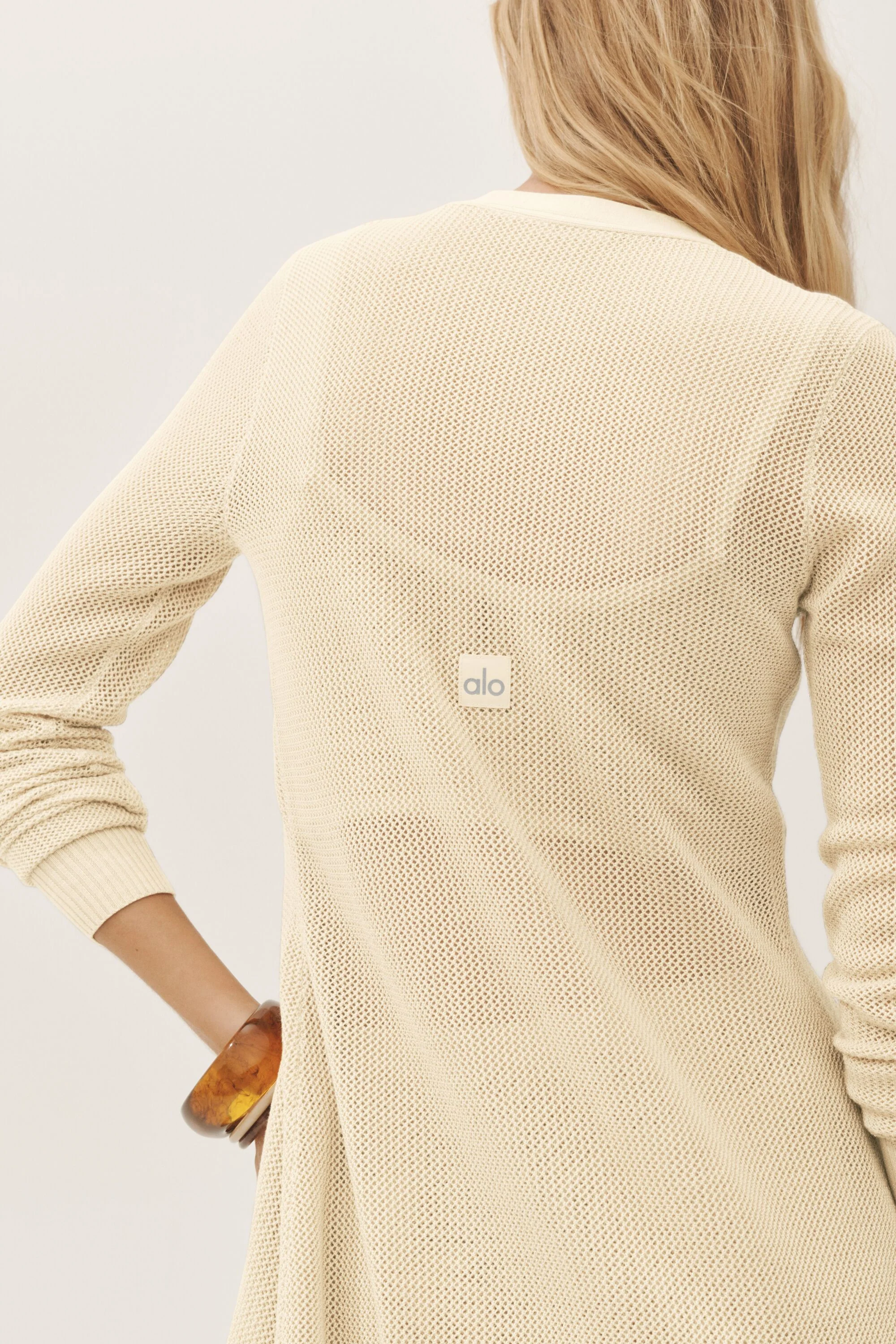 Cardigan lungo Silk Cashmere Heatwave in Sandy Beige