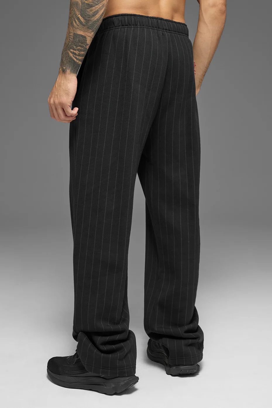 Pantalon de jogging droit à rayures Black Pinstripe