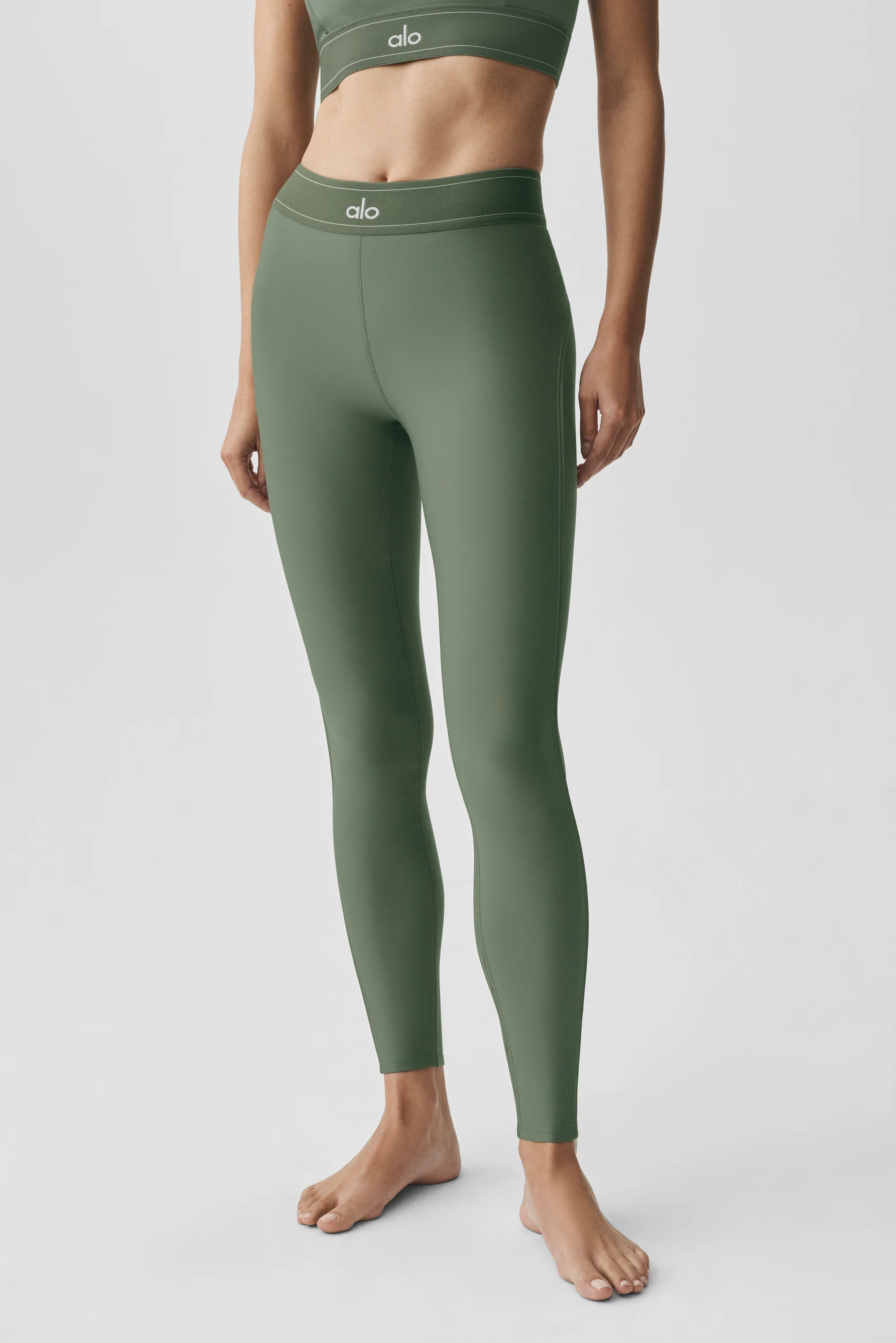 Airlift High-Waist Suit Up Legging in Bamboo Green