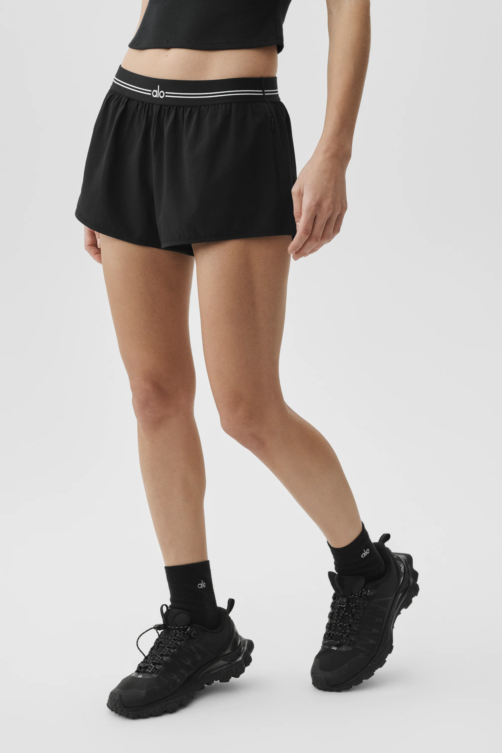 Short de corrida Micro Full Stride em Black