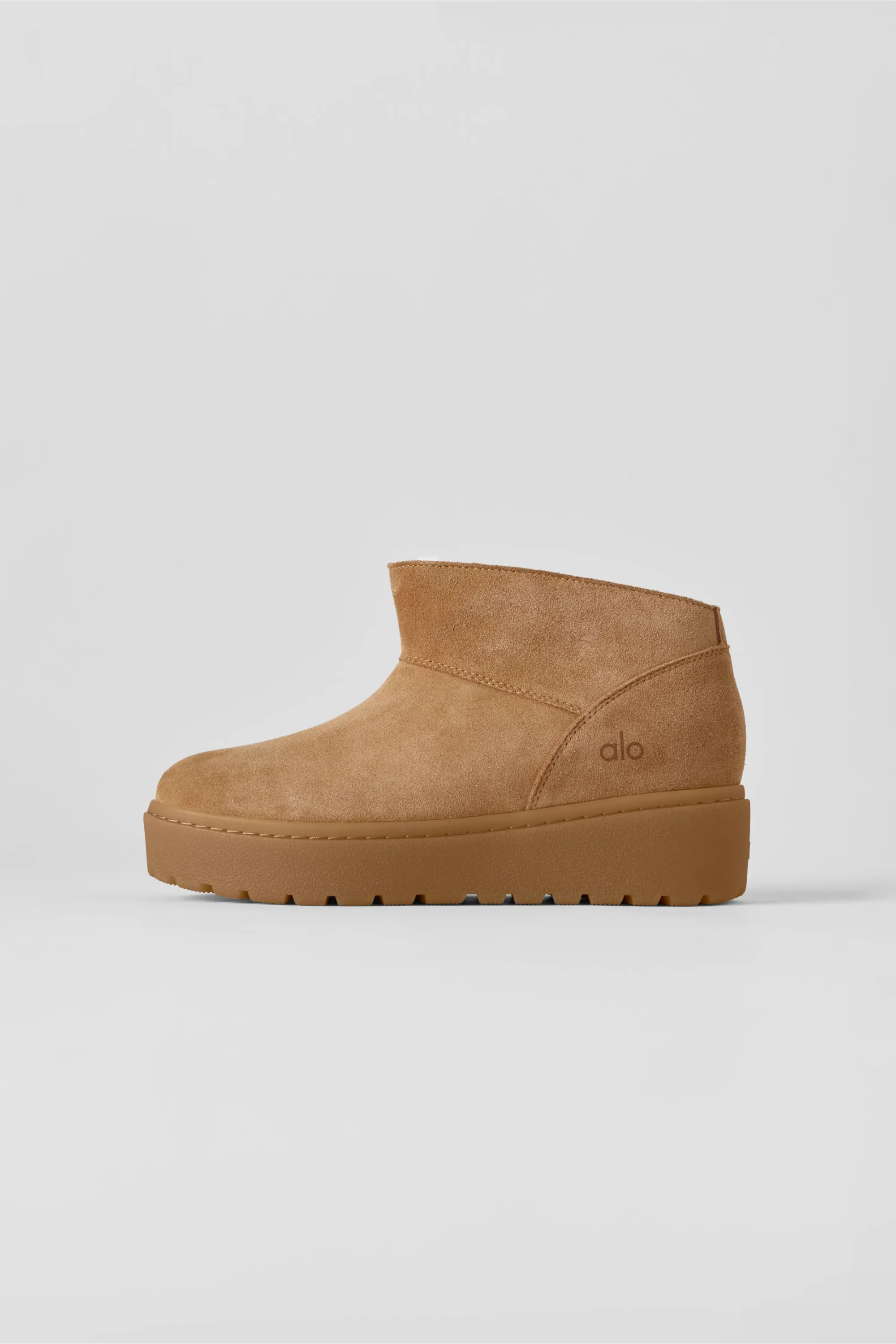 ALO Malibu Low Boot in Rich Chestnut Suede for Everyday Wear
