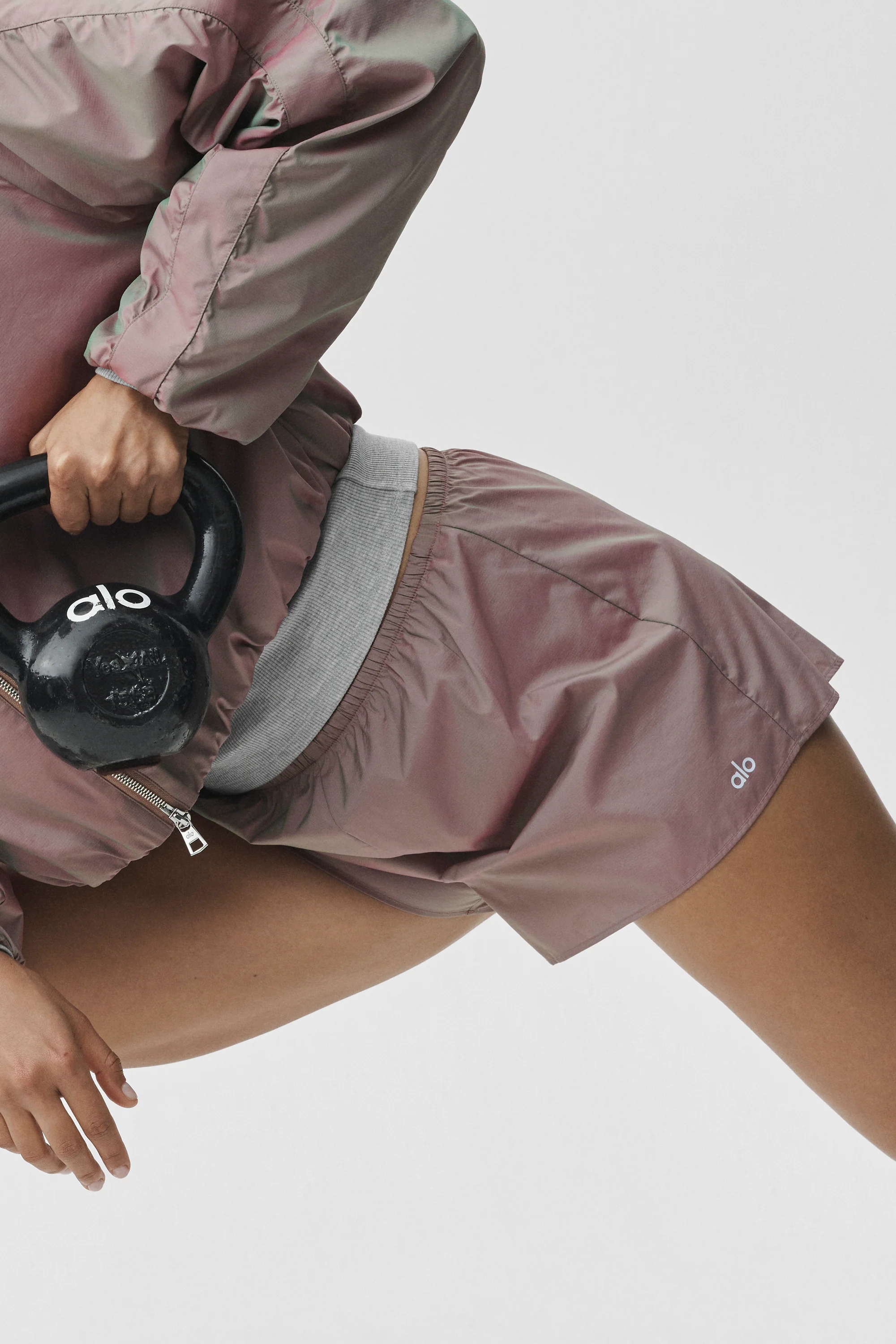 High-Waist Prismatic Short in Pink Moonlight with 3 Inch Inseam