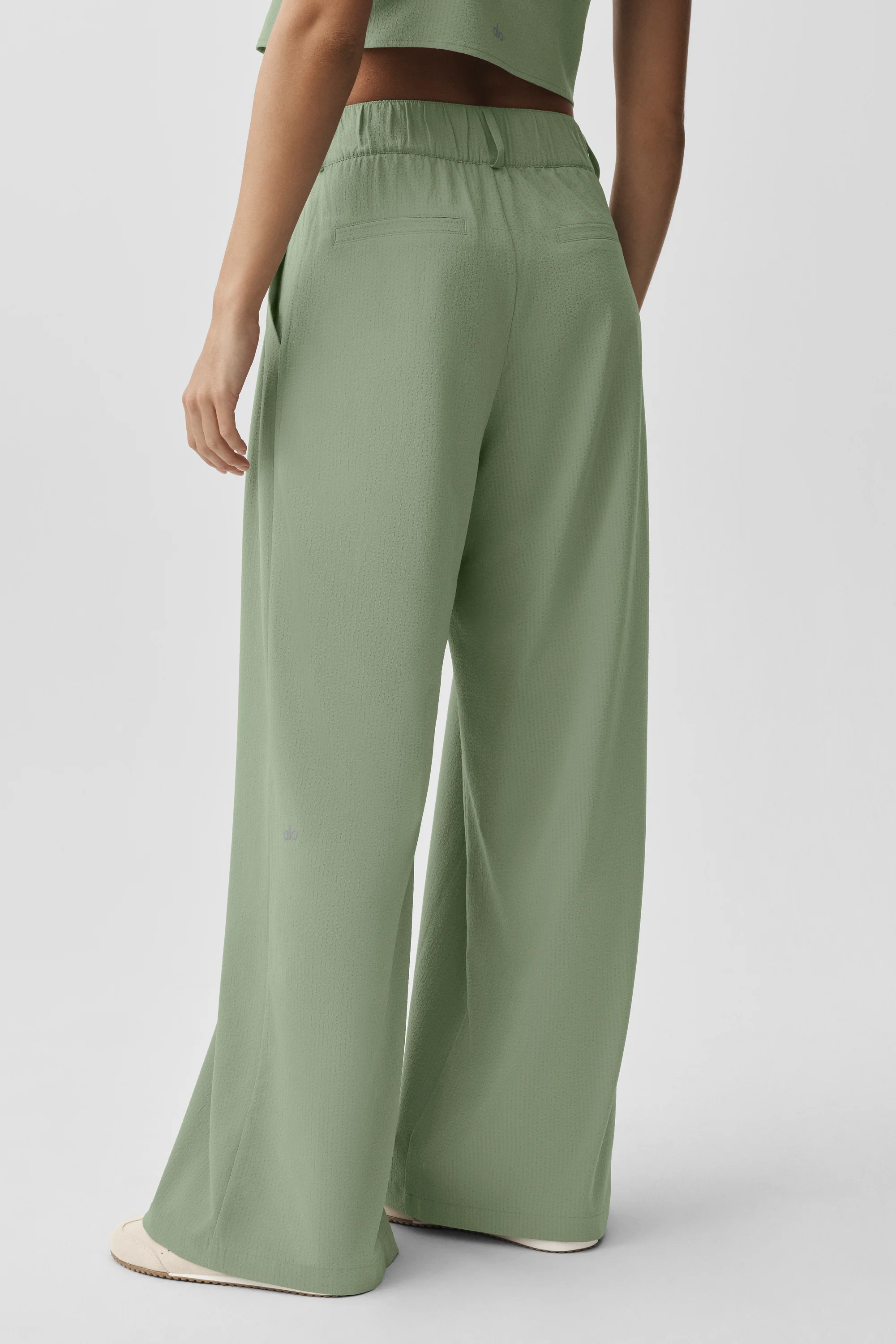 Pantalone Dreamscape a vita alta lunghezza regular in Dune Grass