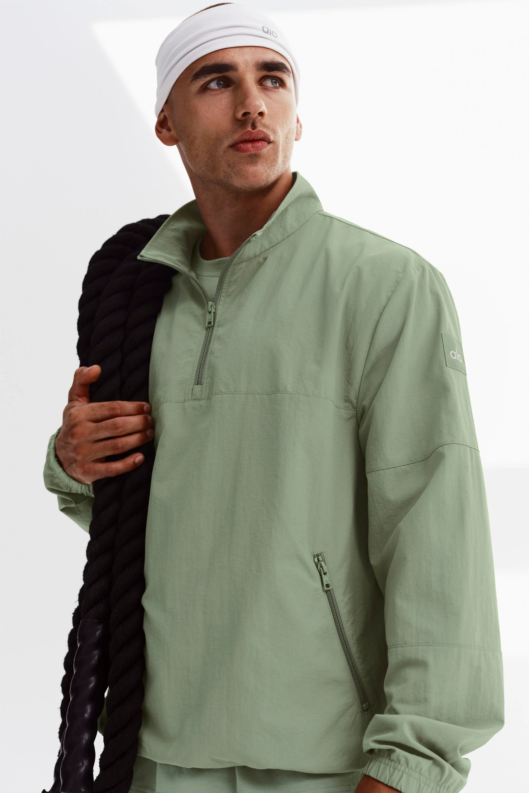 Pull en maille manches courtes boutonné Sports Club en Gravel